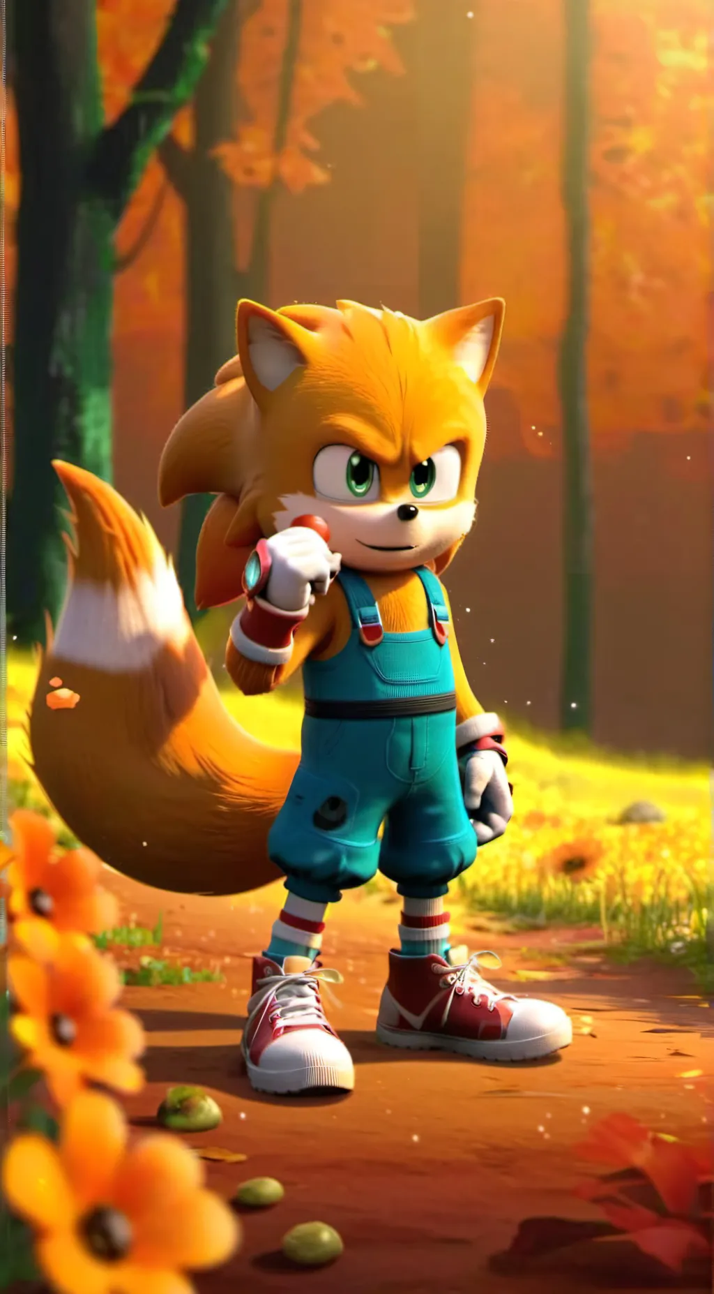 ai character: Mangey the fox background