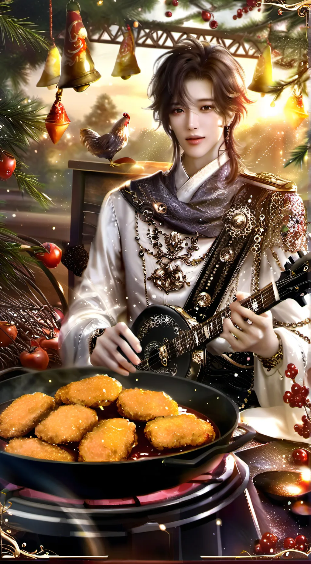 ai character: nugget meme background