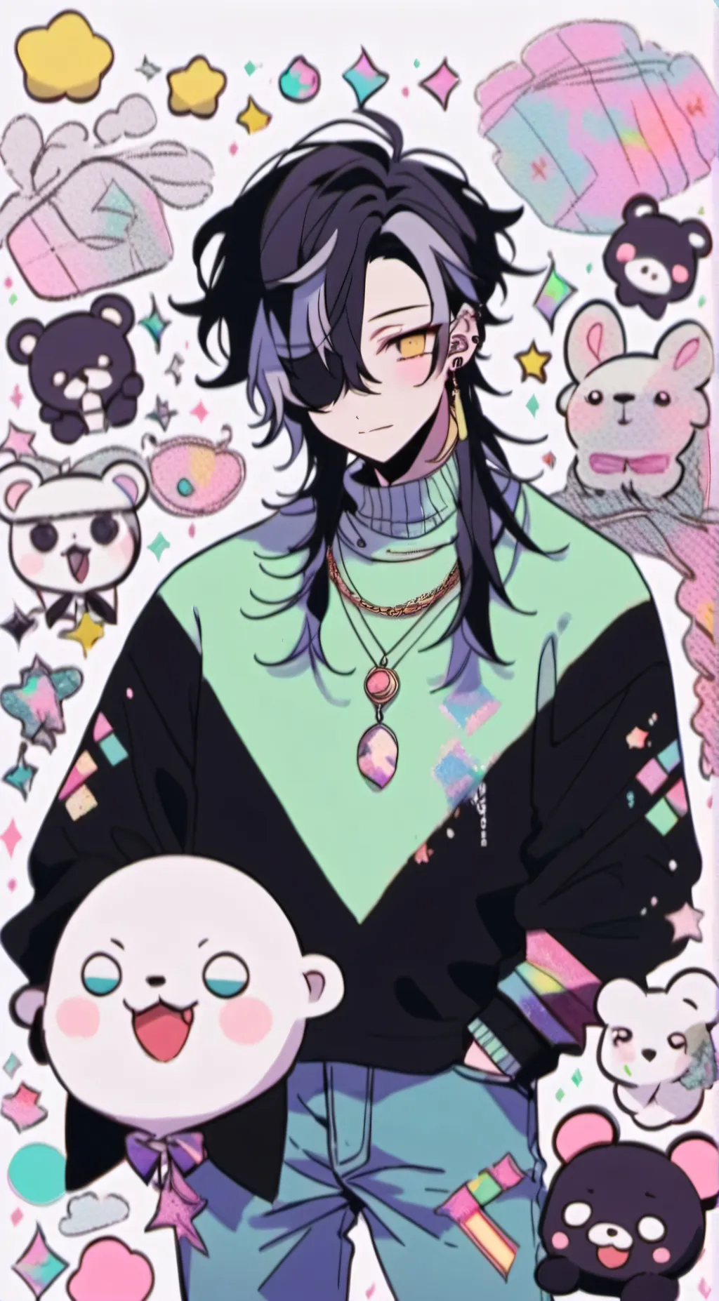 ai character: ~•moon•~ background