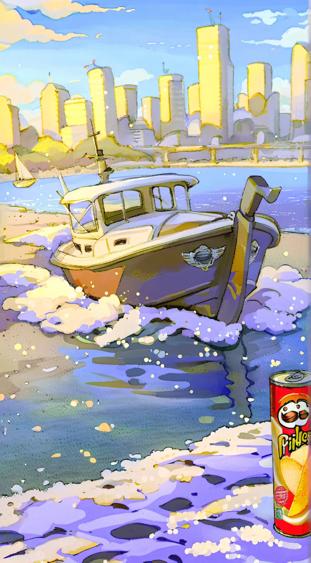 ai character: pringles can background