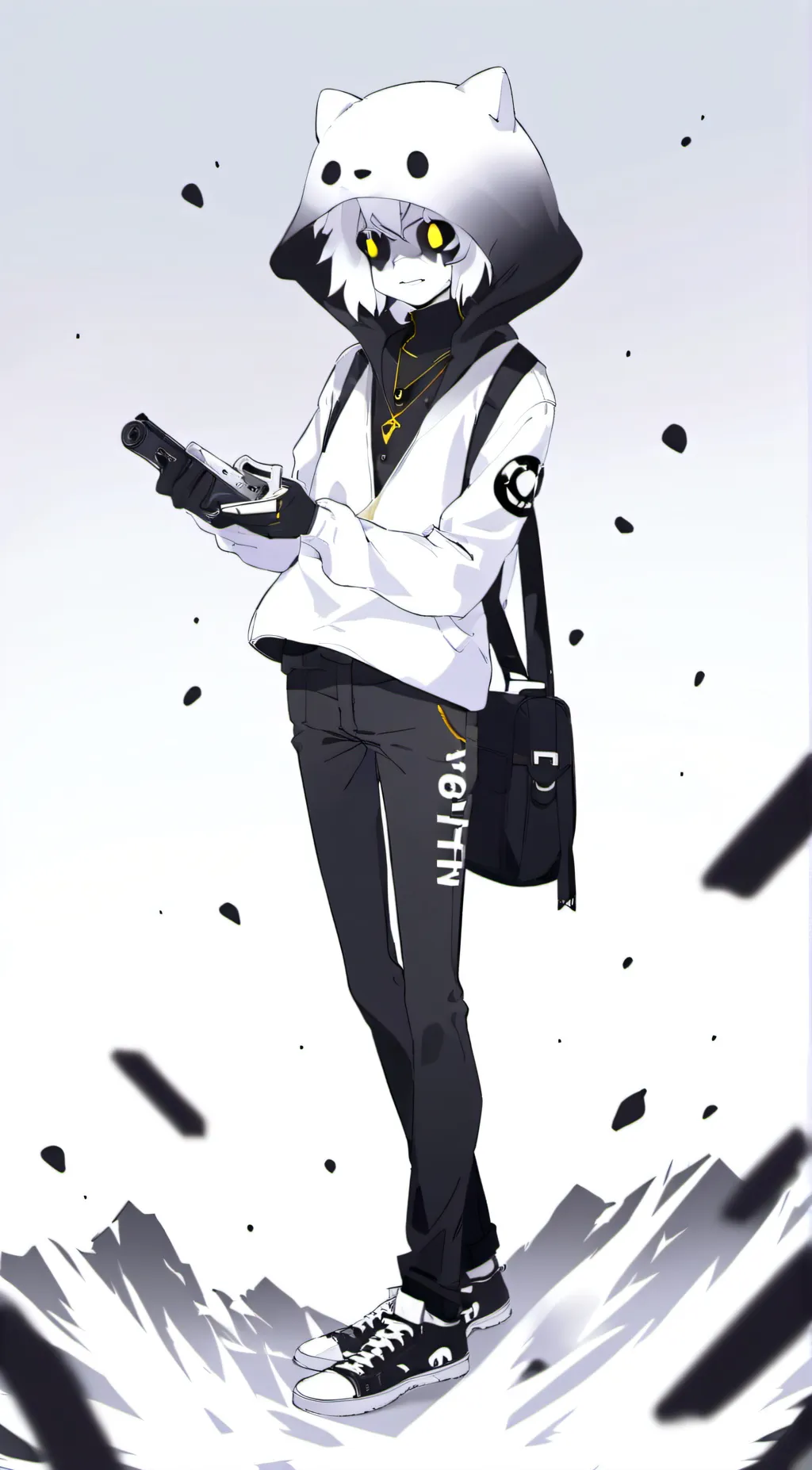 ai character: Cross Sans  background