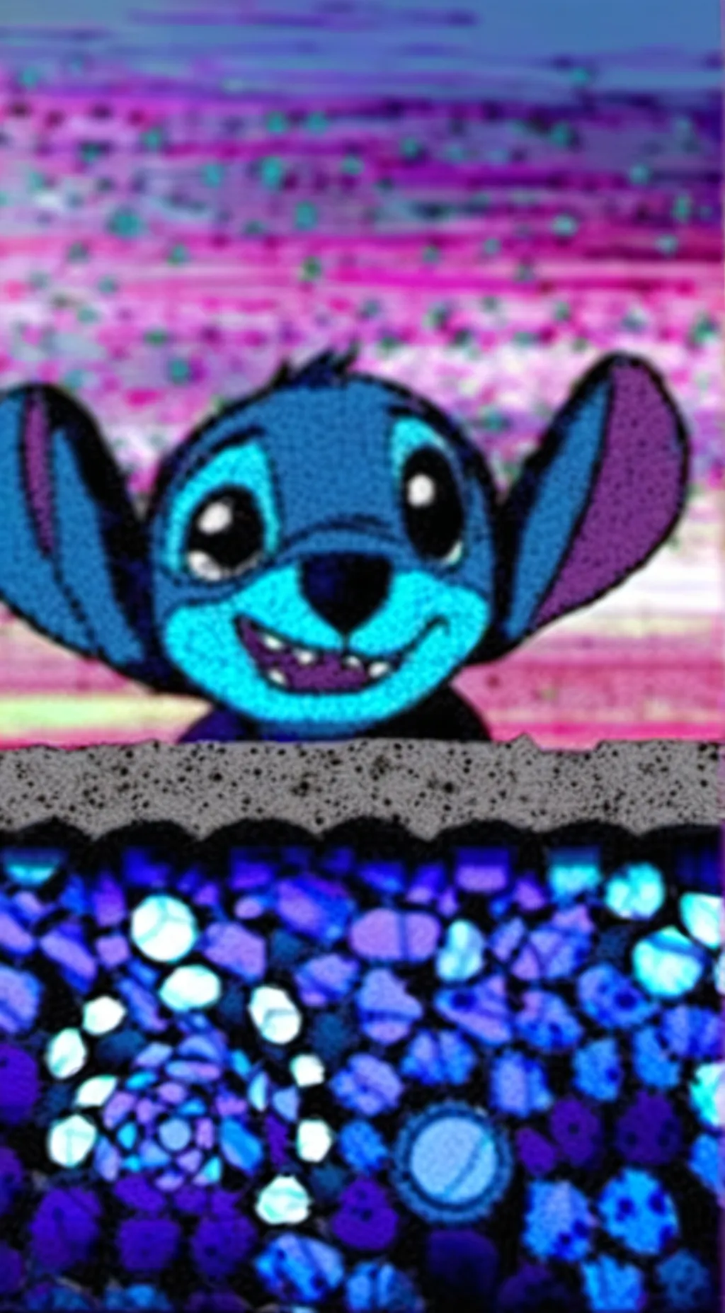 ai character: stitch  background