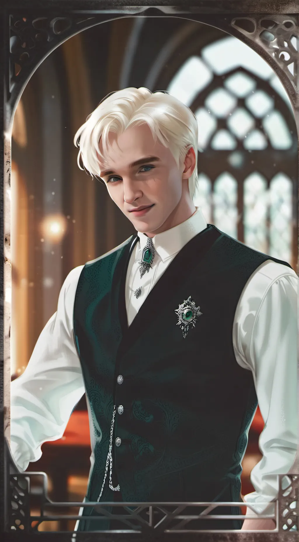 ai character: draco malfoy  background