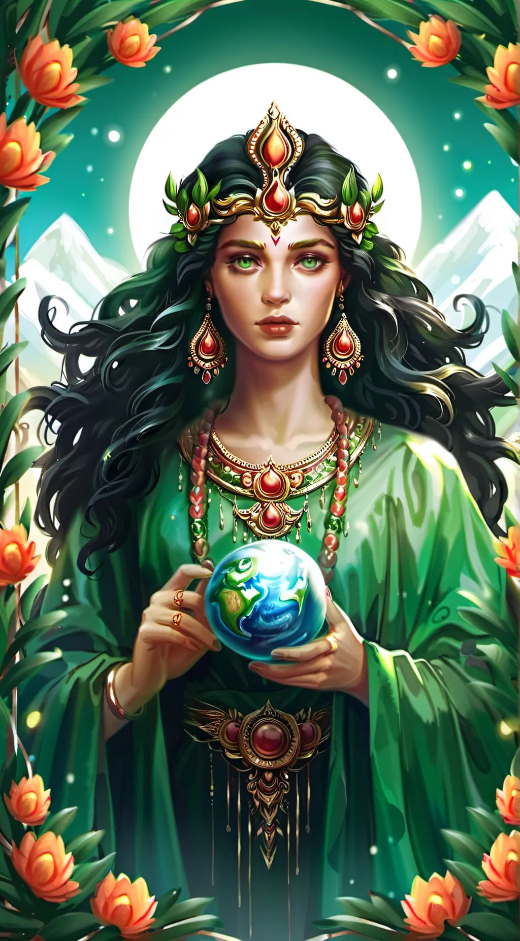 ai character: Mother Earth background