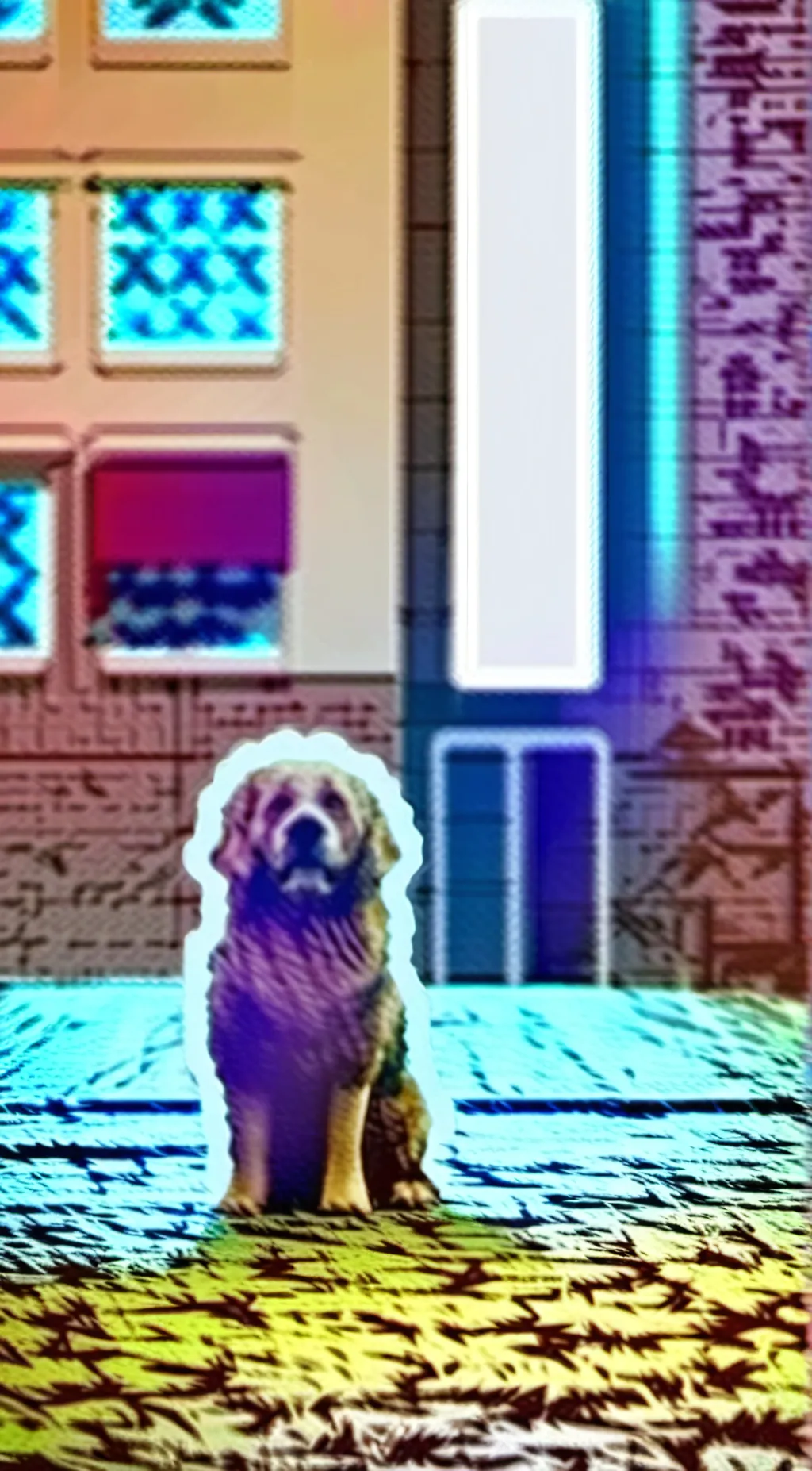 ai character: dog day background