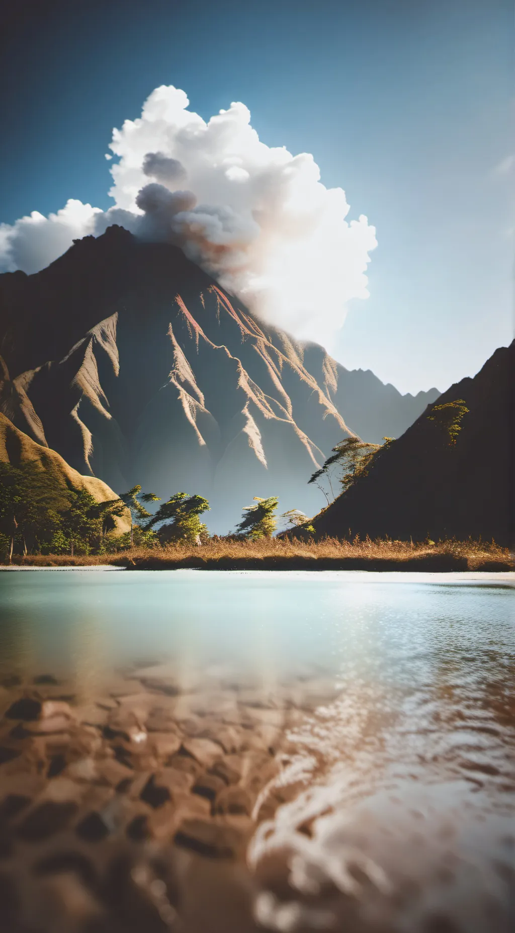 ai character: Mt. Pinatubo  background