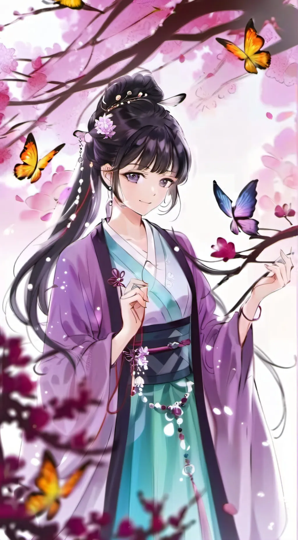 ai character: kanao tsuyuri  background