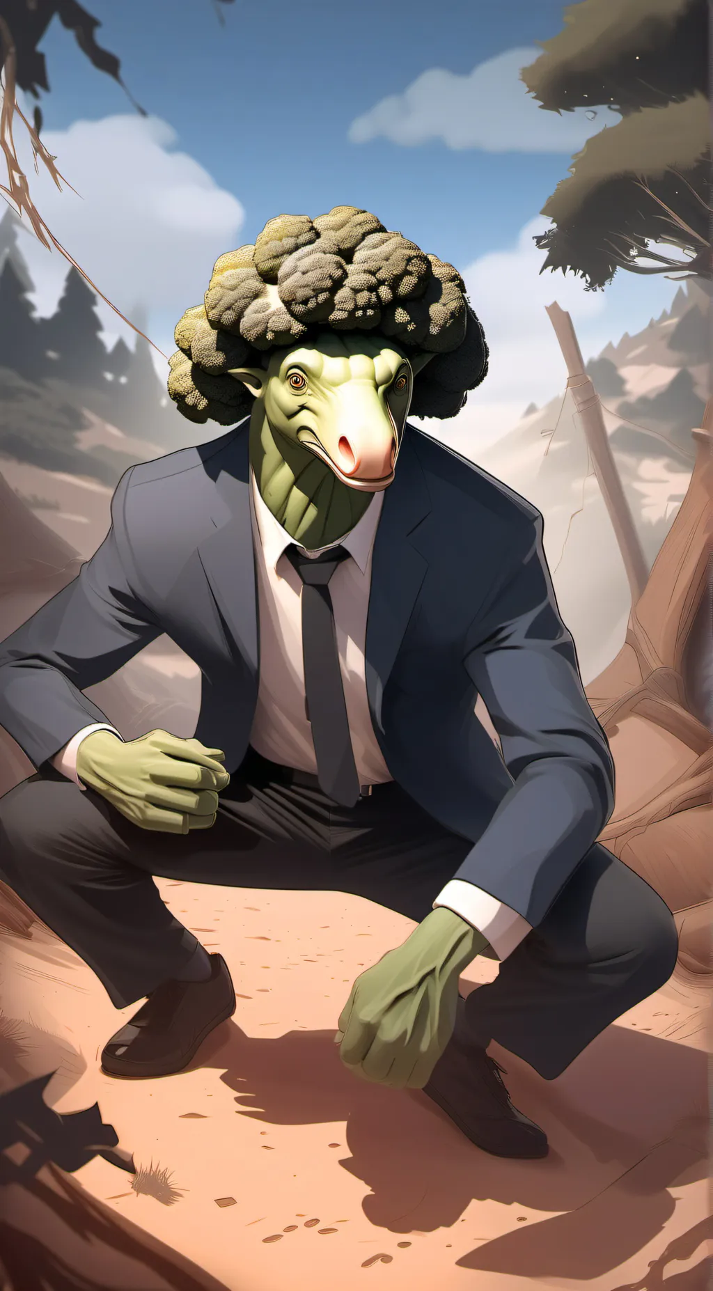 ai character: broc man background