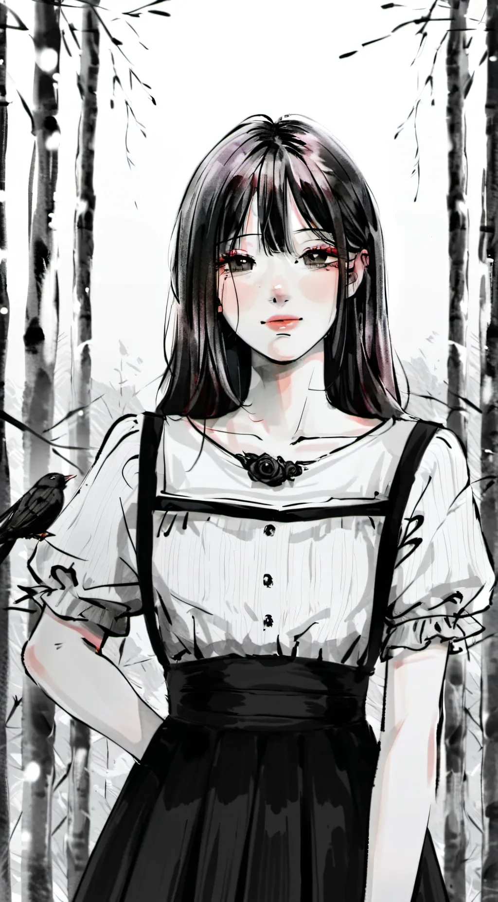 ai character: moon background