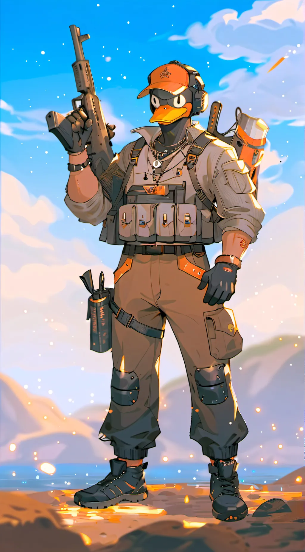 ai character: Duckest background