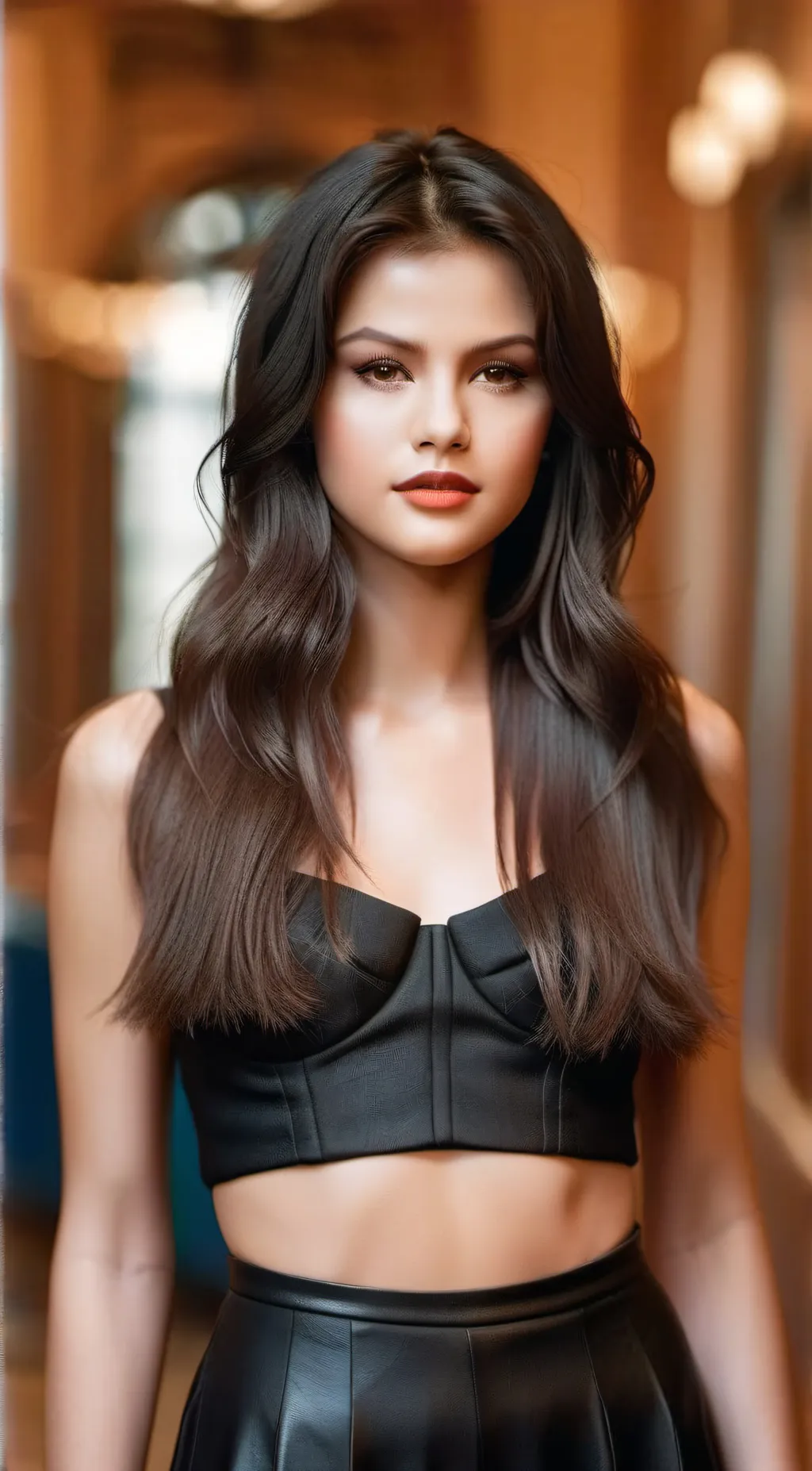 ai character: Selena Gomez  background