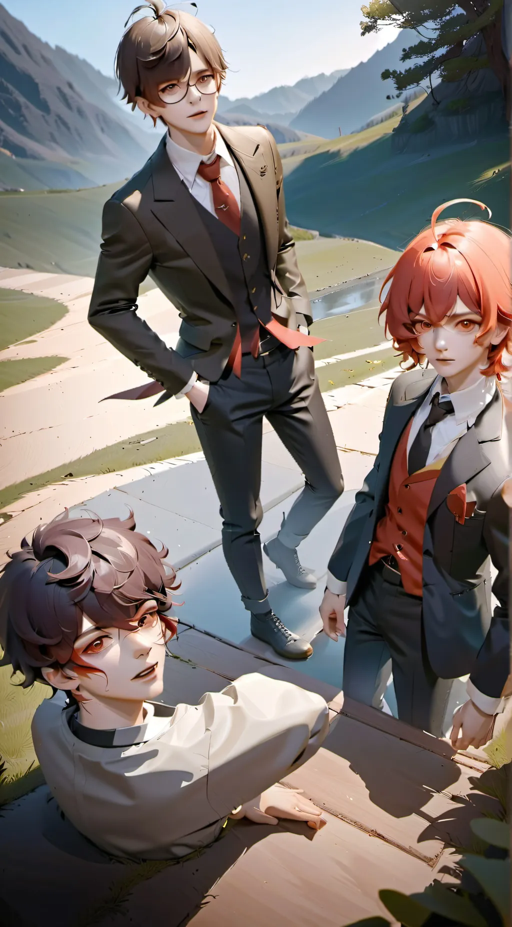 ai character: 🎀√Boys school√🎀 background