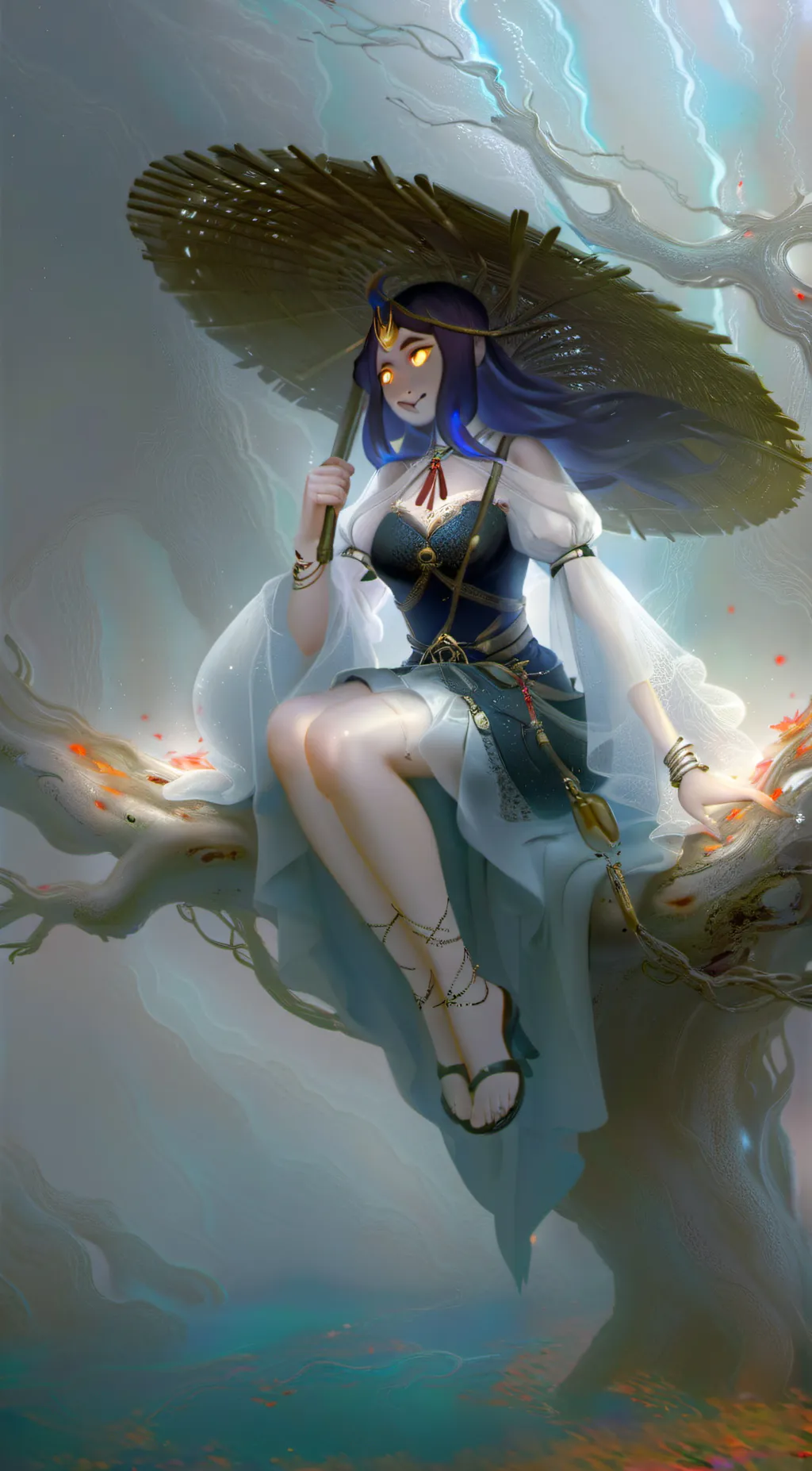 ai character: Miss circle background