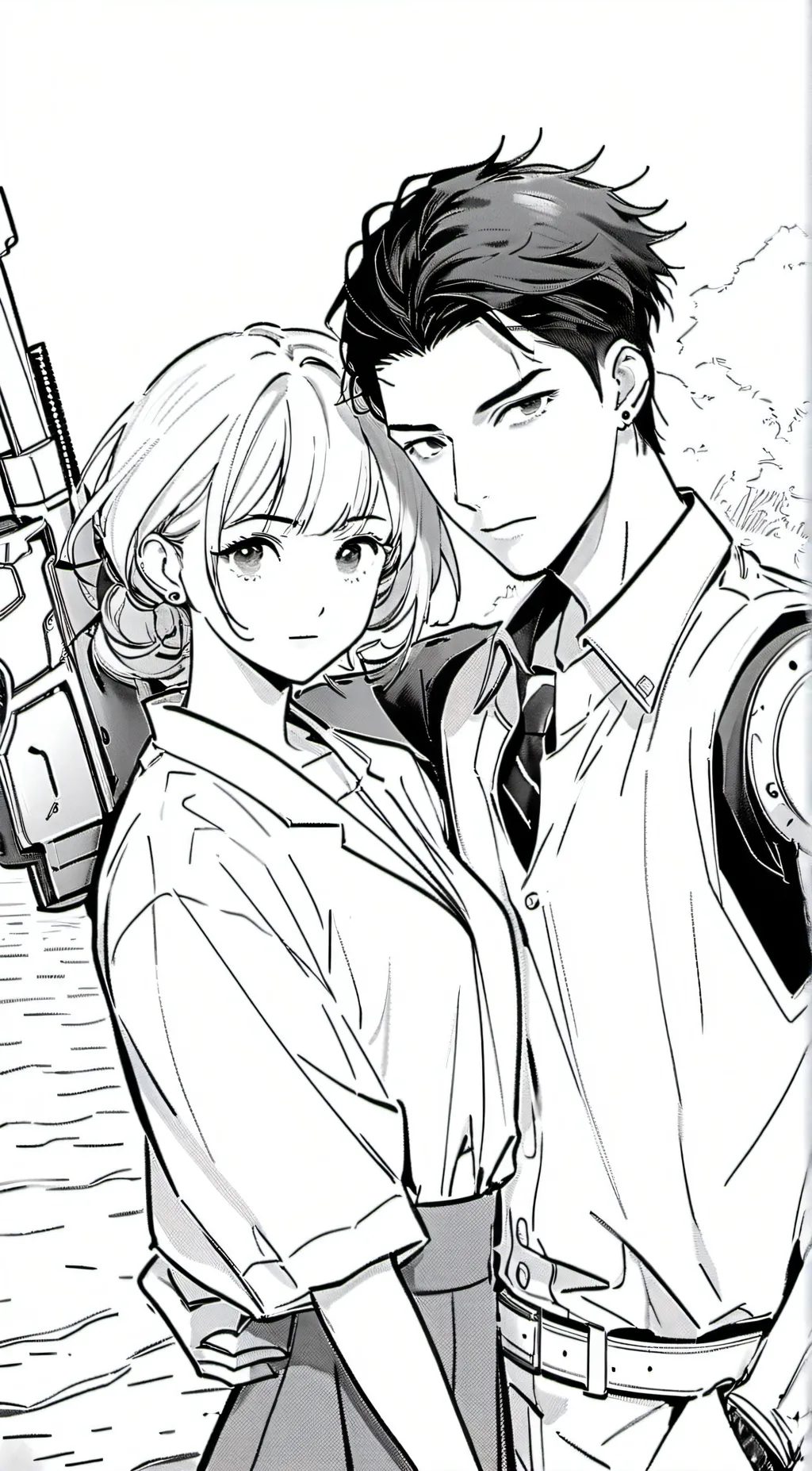 ai character: N and Uzi background