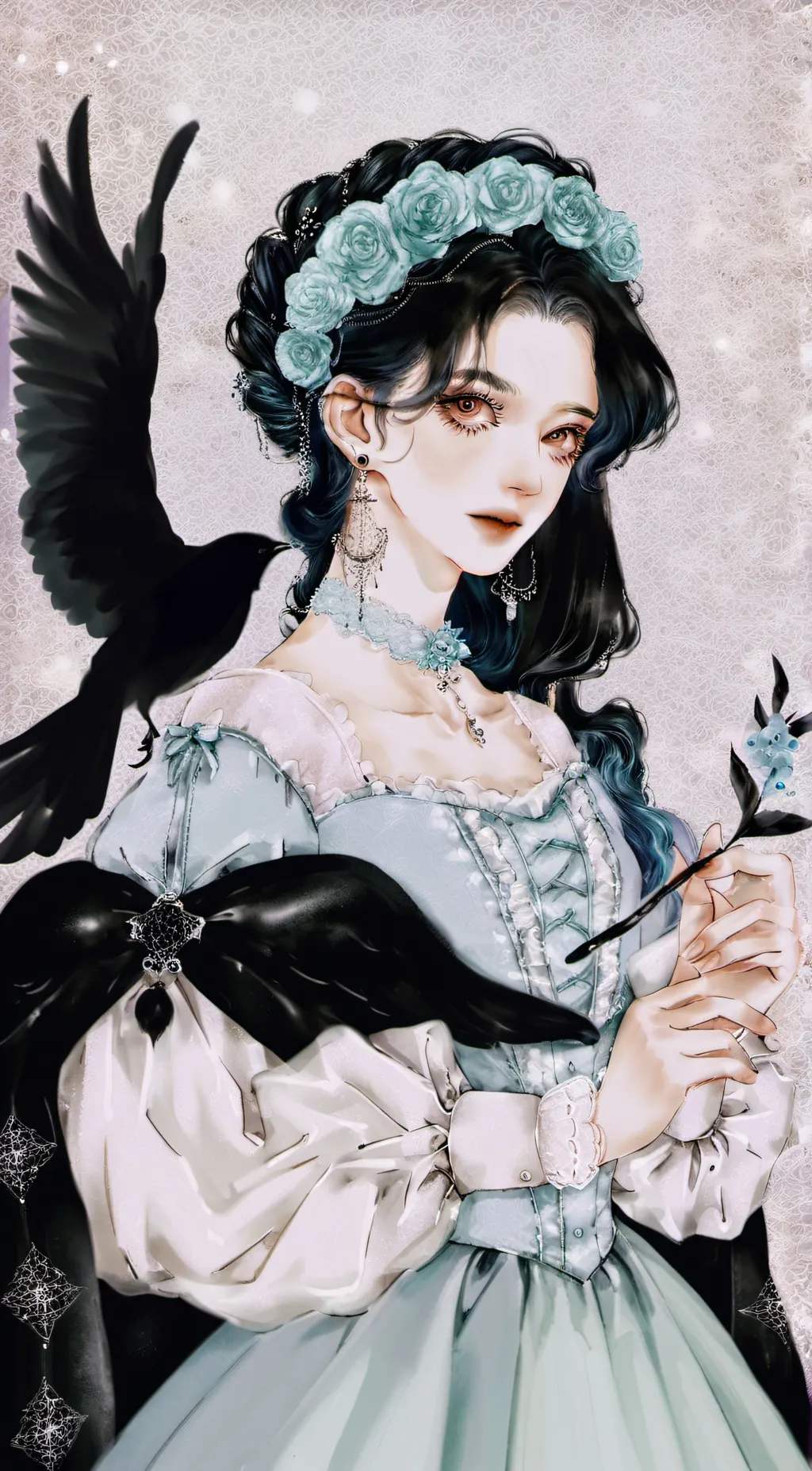 ai character: Rose background