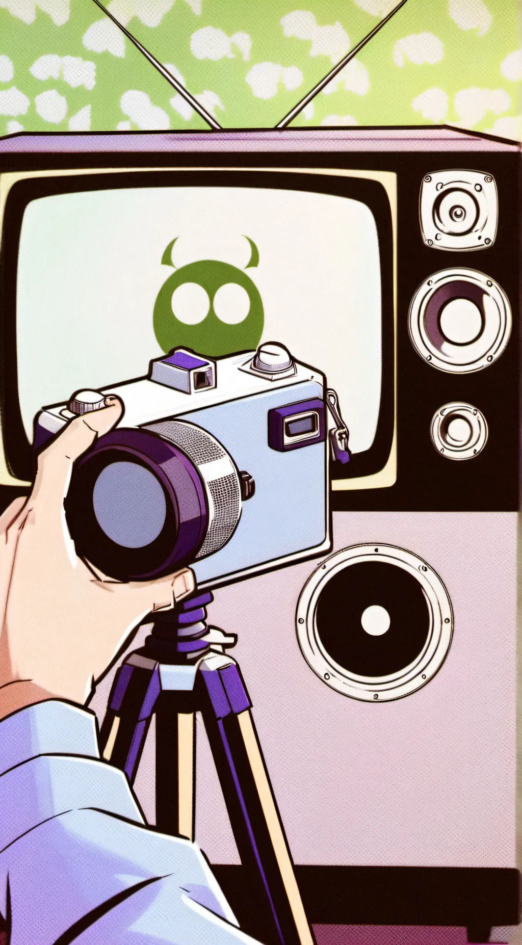 ai character: Titan Tv Man background