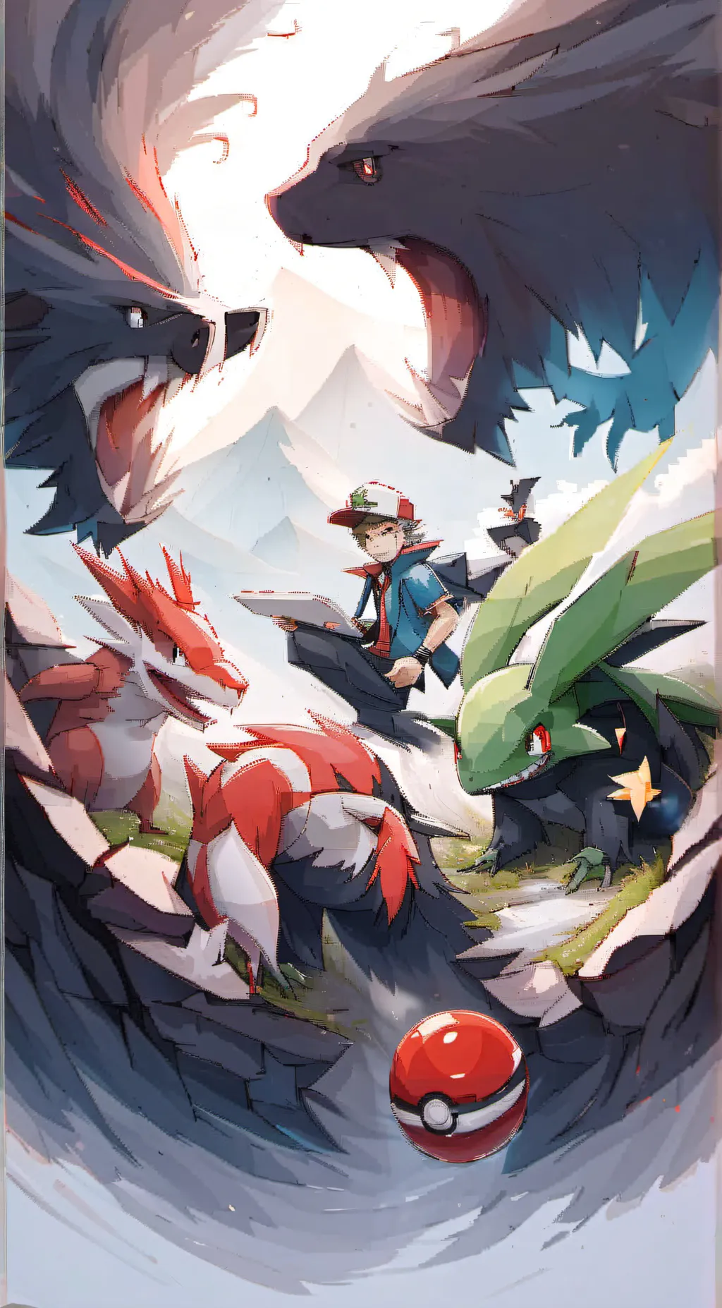 ai character: pokemon green  background