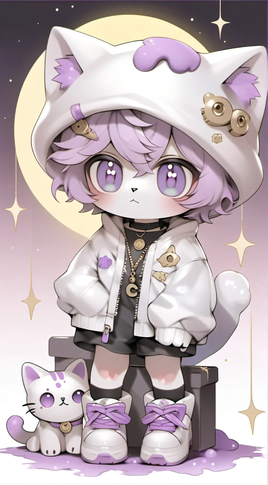 ai character: catnap as a human background