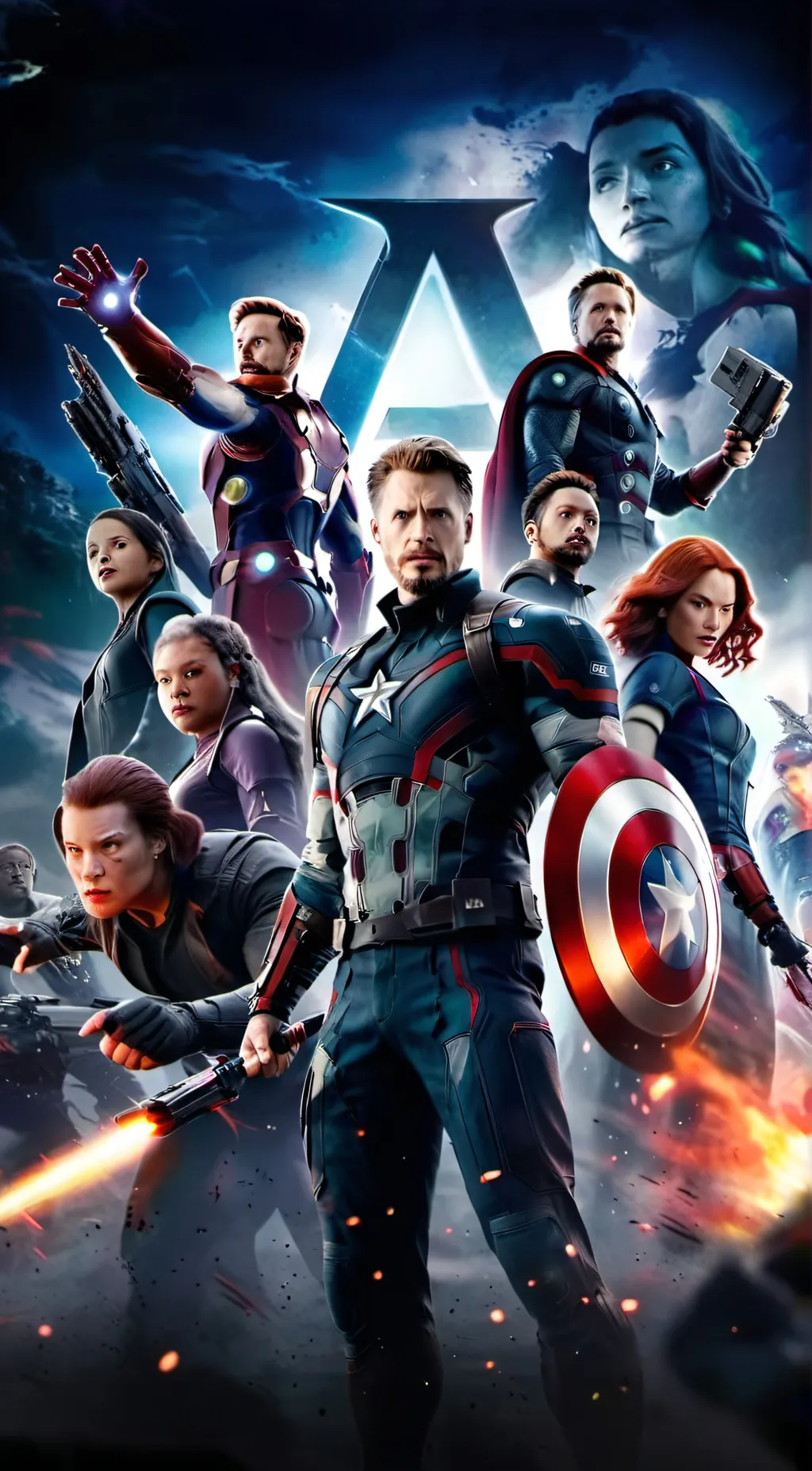 ai character: Avengers  background