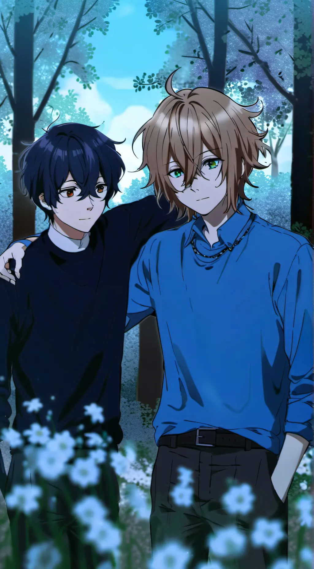 ai character: Andrew and Enzo background