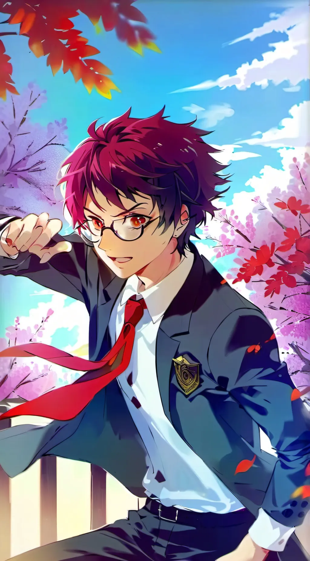 ai character: nerd tanjiro x yn background