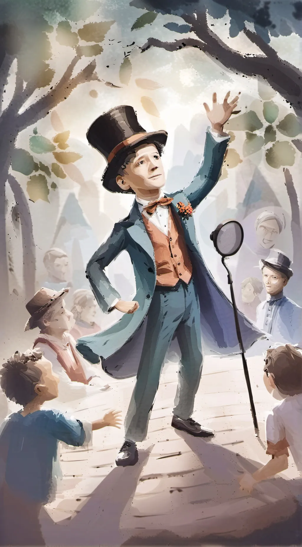 ai character: puppet boy(song) background