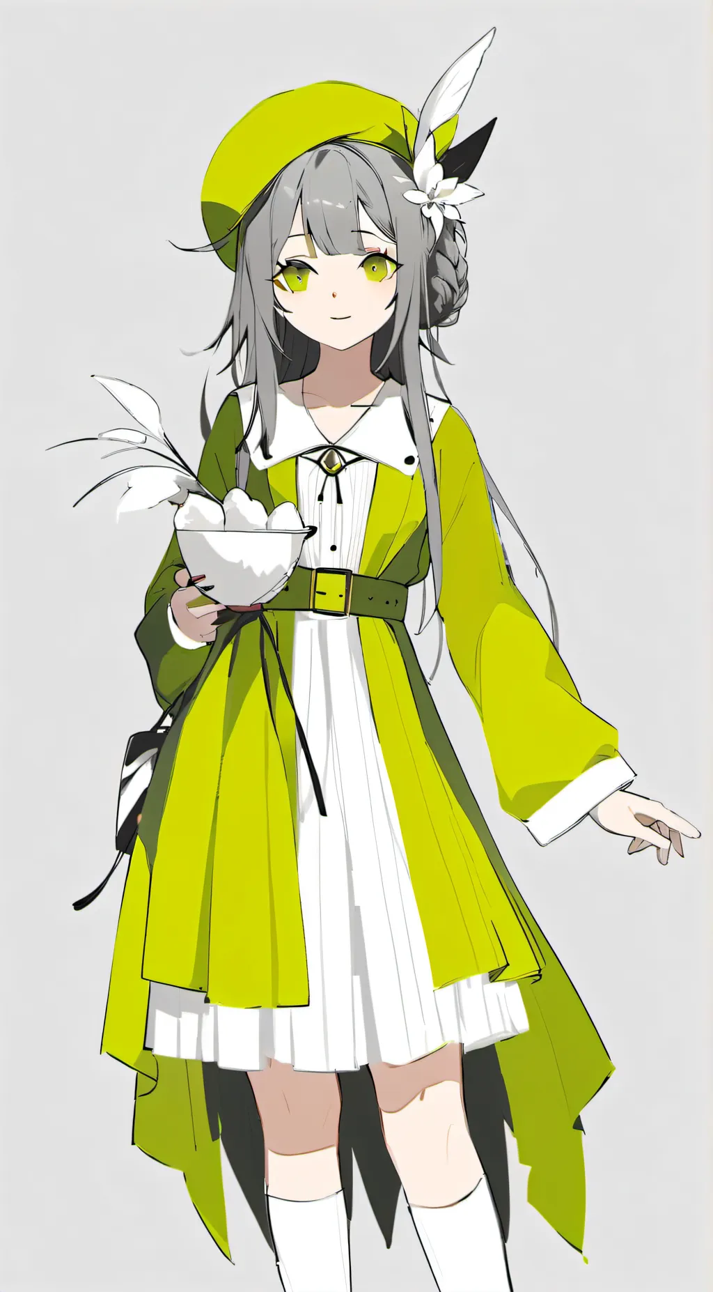 ai character: Violet background