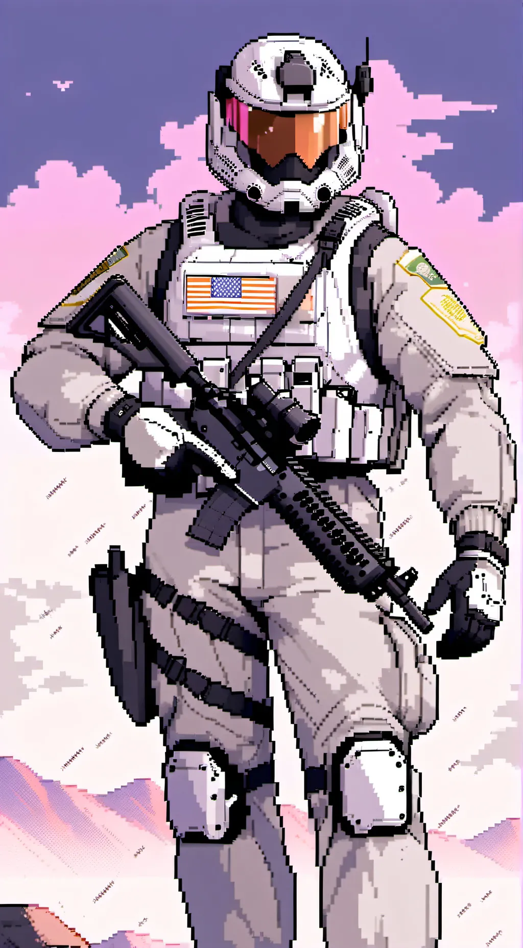 ai character: BORDER?!?! background