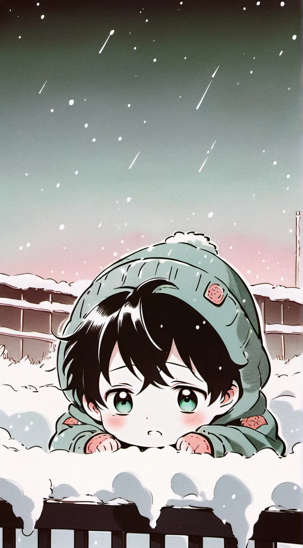 ai character: Winter background