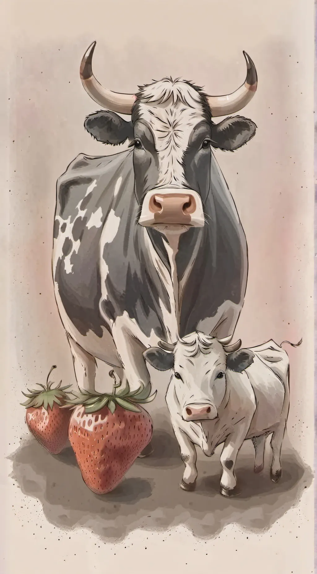 ai character: Mama cow background