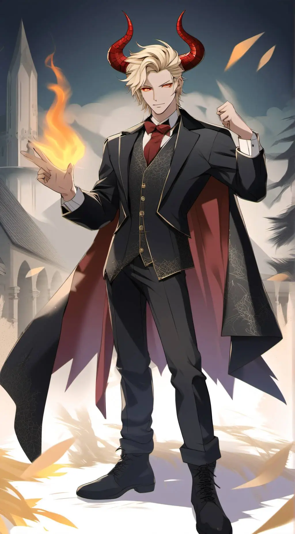 ai character: Lucifer X Lilith  background