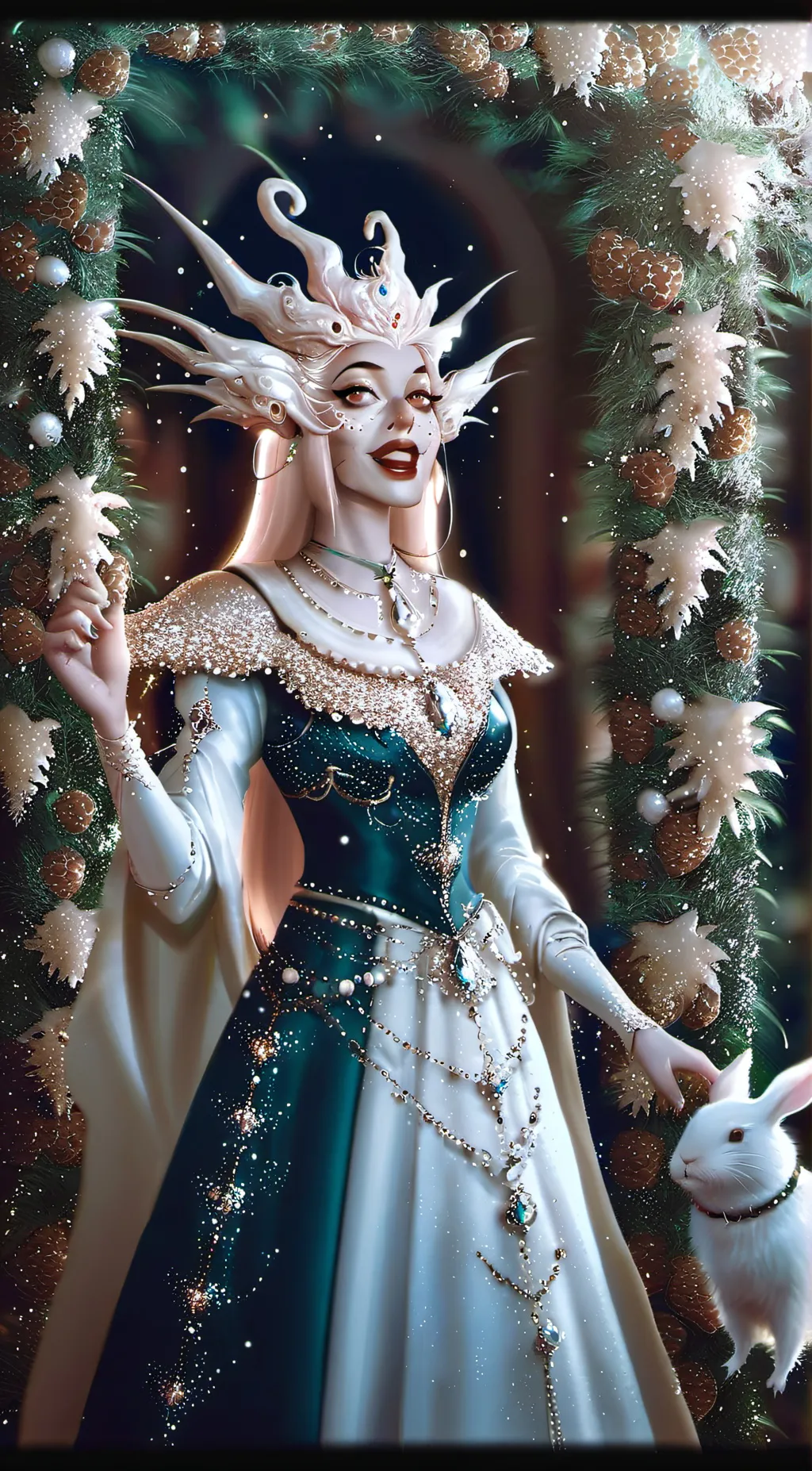 ai character: angel queen  background