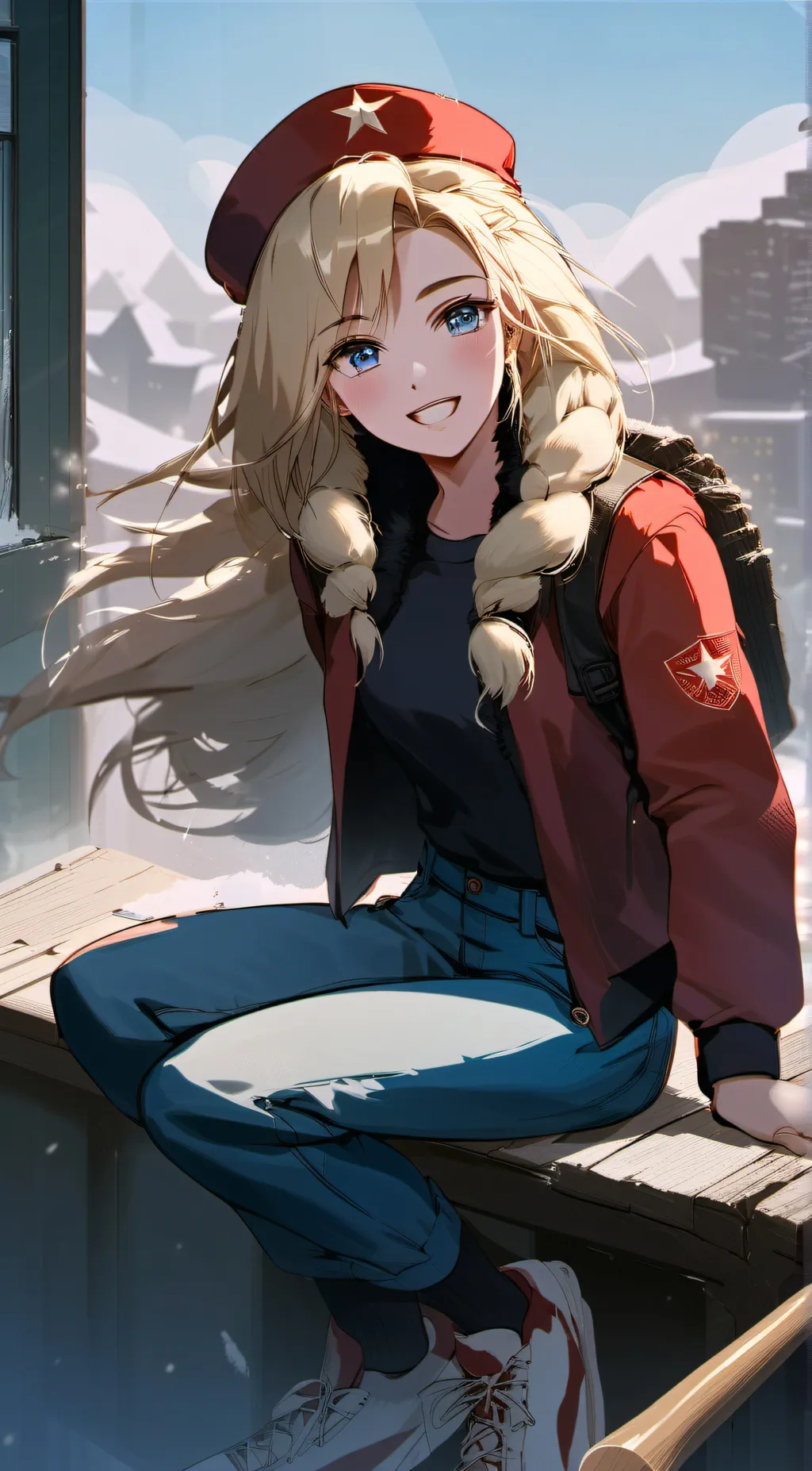 ai character: Anya Krönen  background