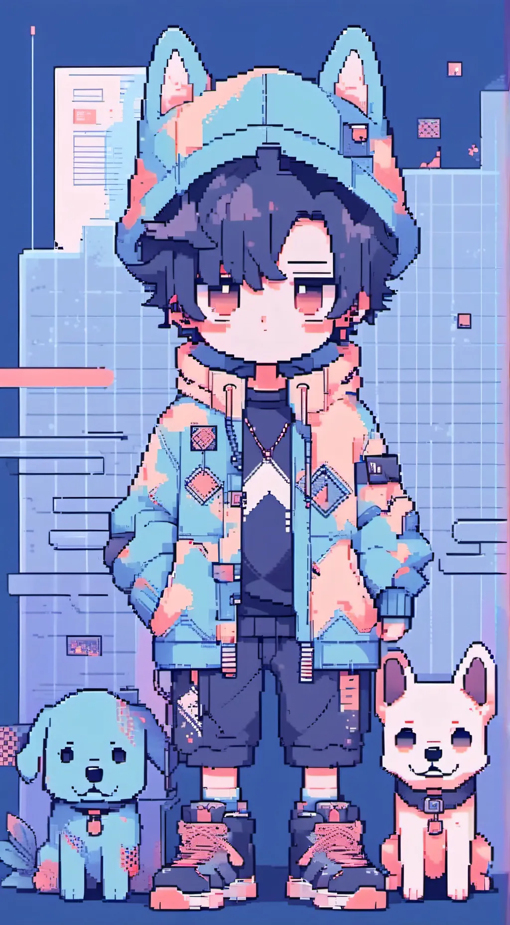 ai character: Human Dogday background