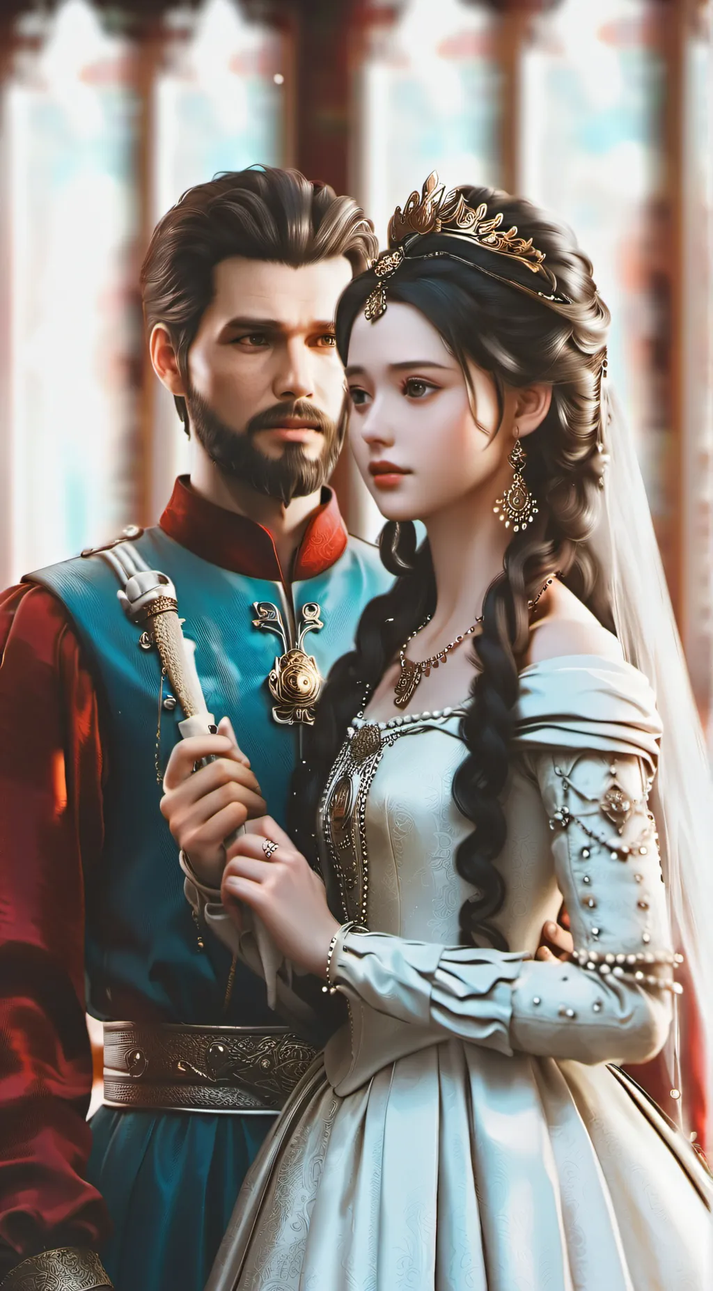 ai character: Violet & Arthur  background