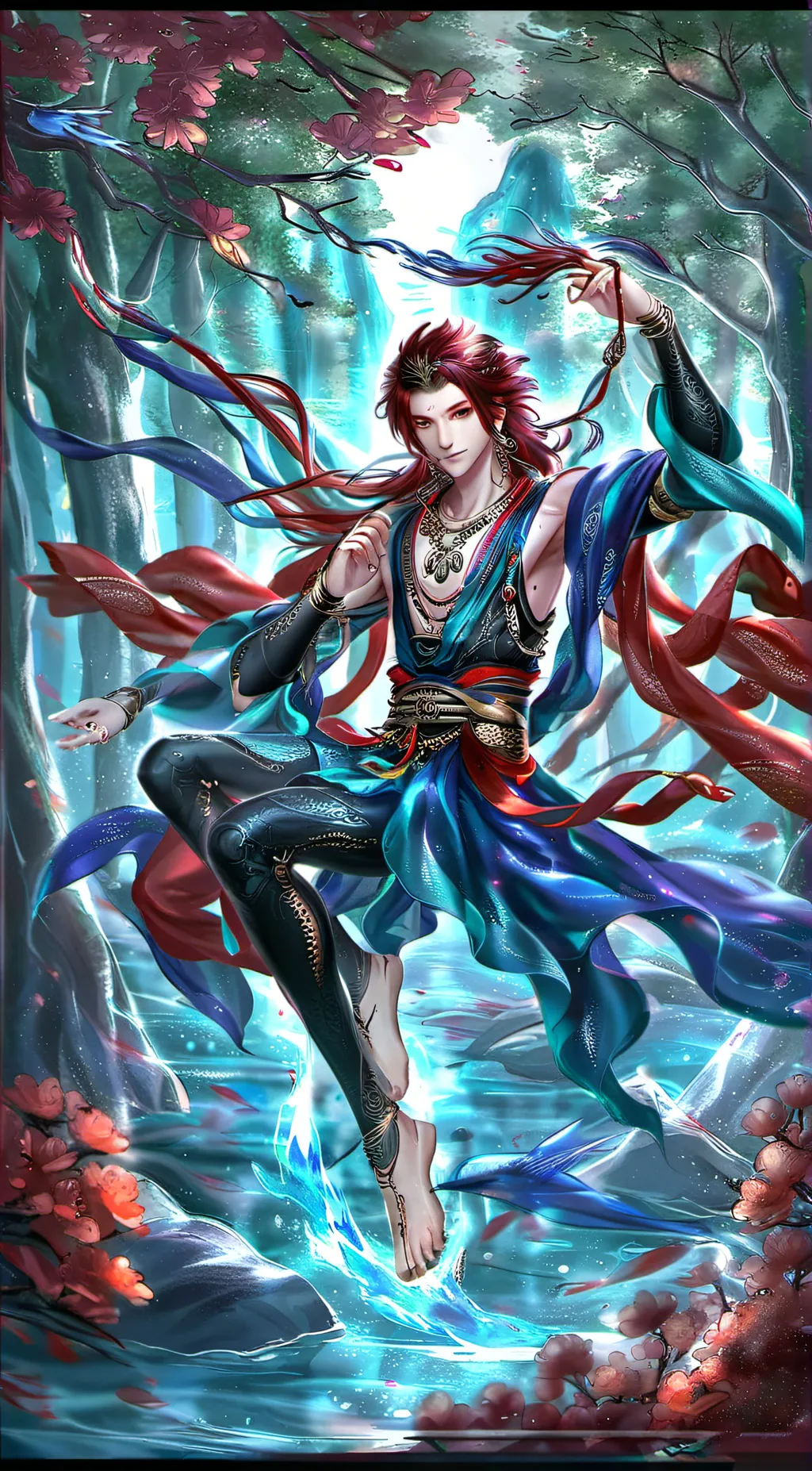 ai character: Posideon  background