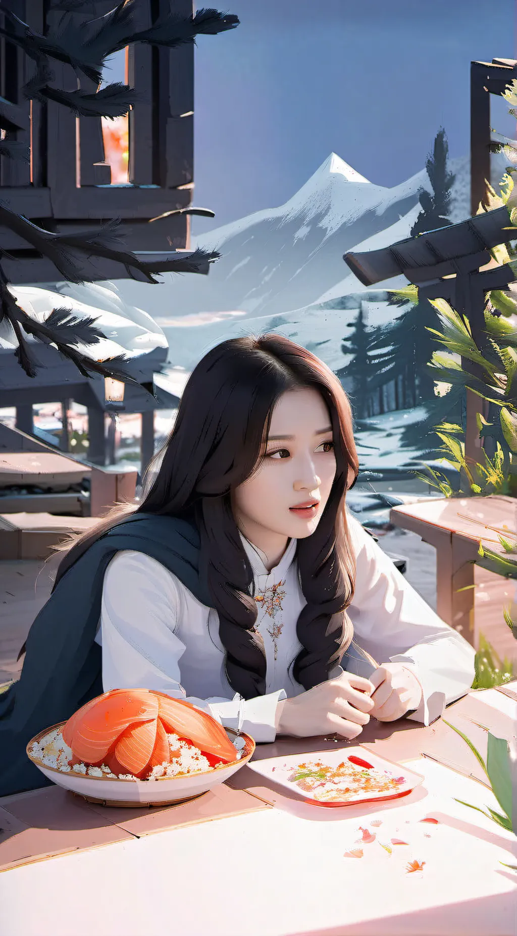 ai character: Soo jin  background