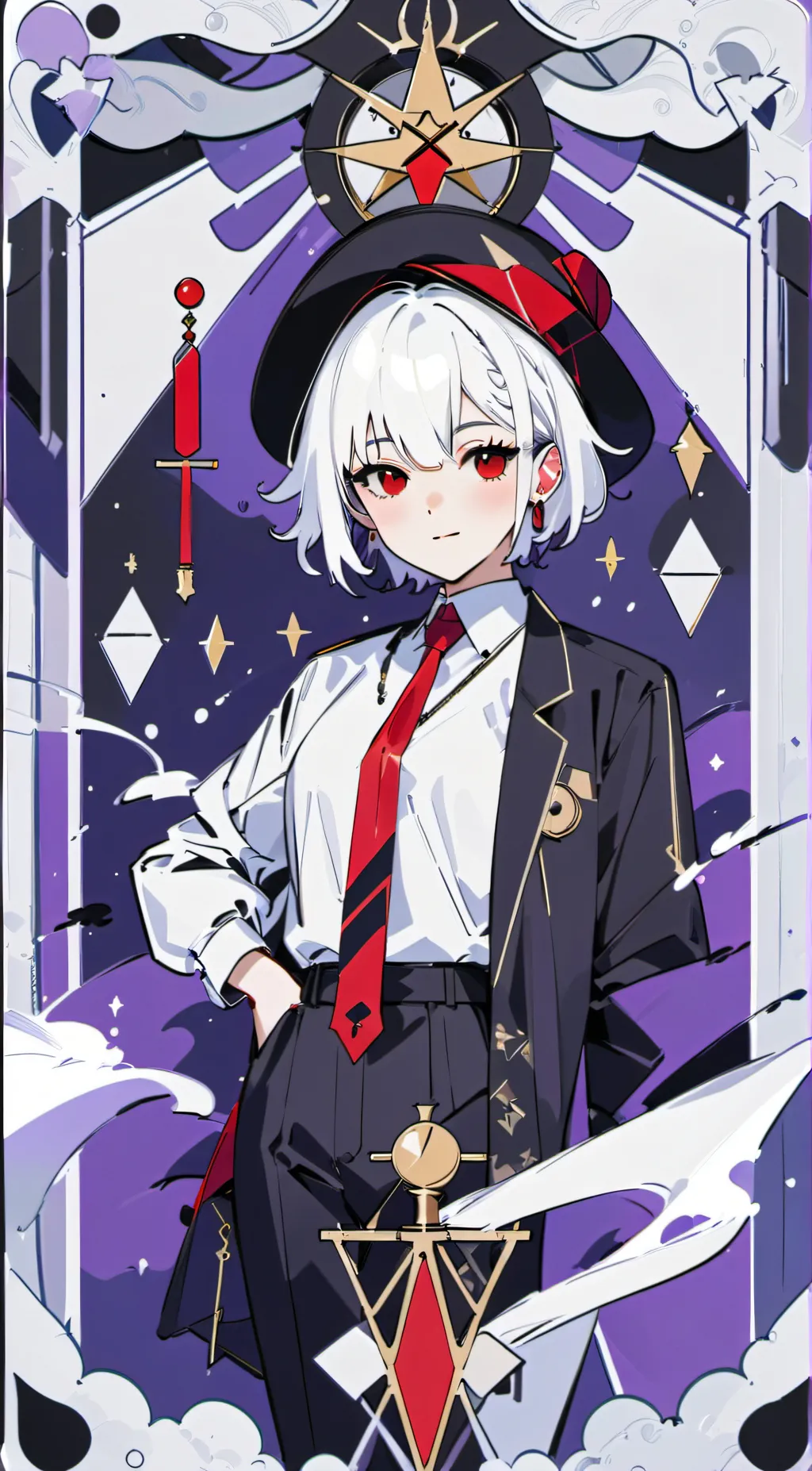 ai character: black hat (femboy) background