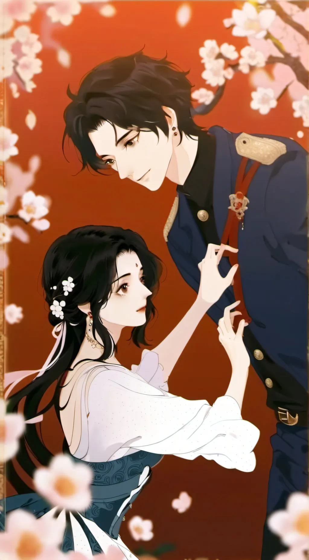 ai character: juki and emely  background