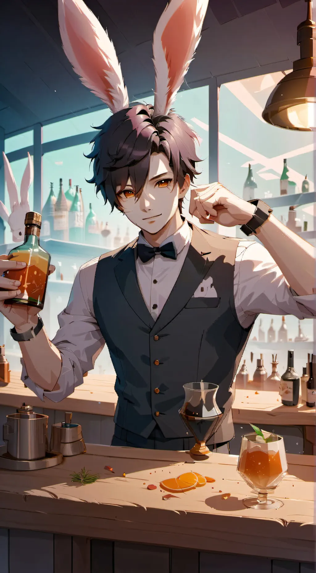 ai character: Clay background