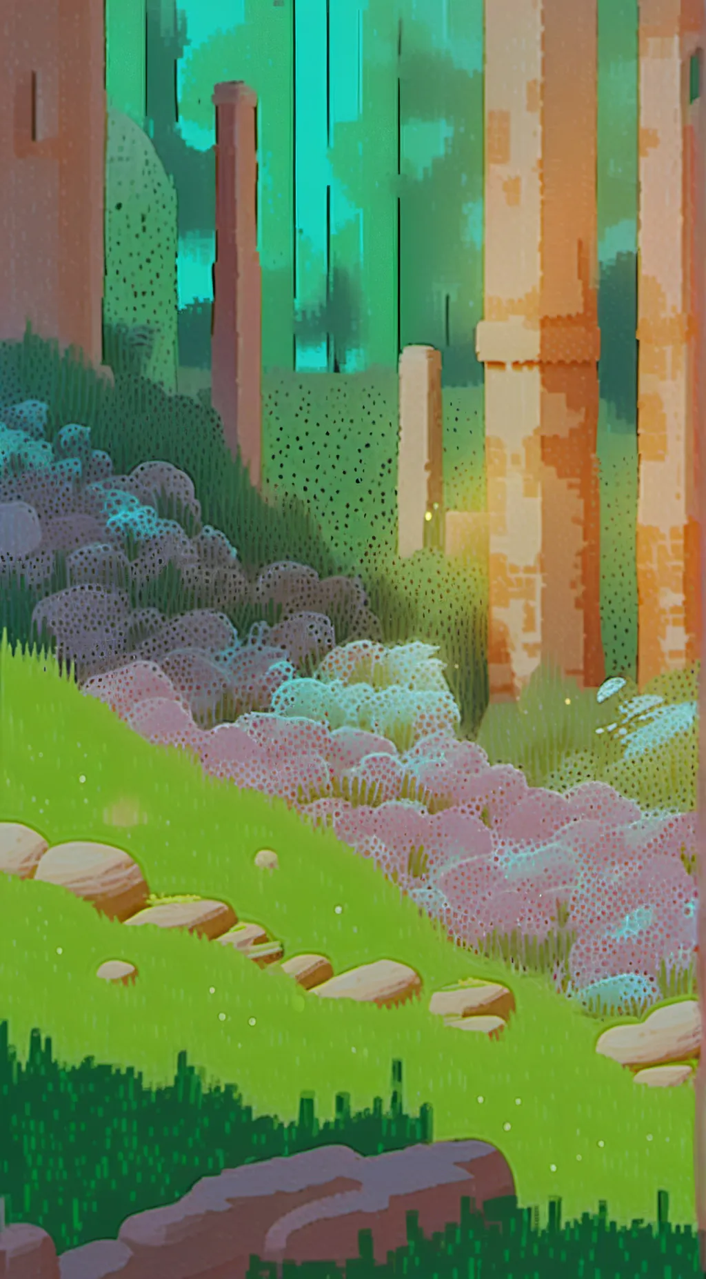 ai character: grass background