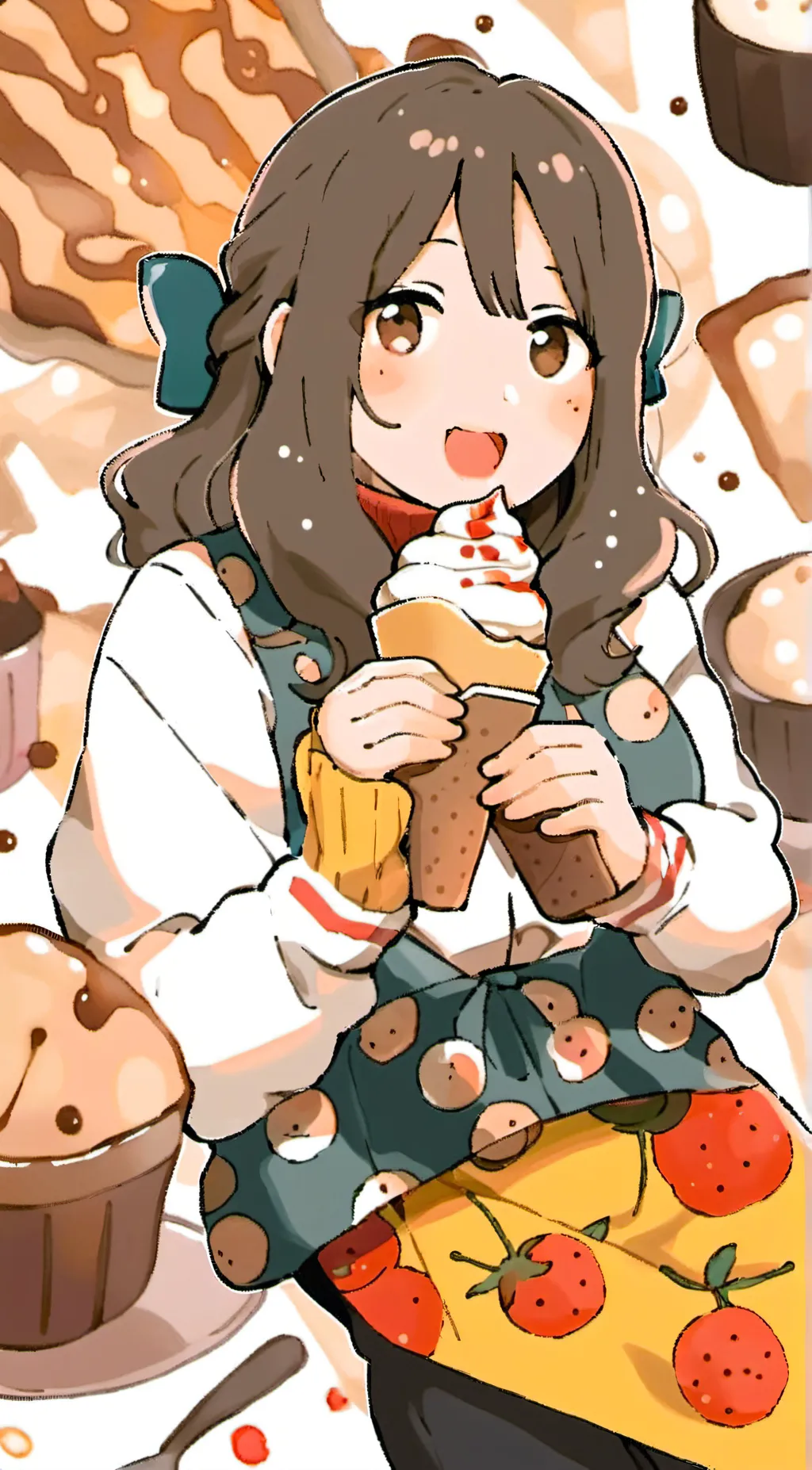 ai character: Ice Cream Girl background