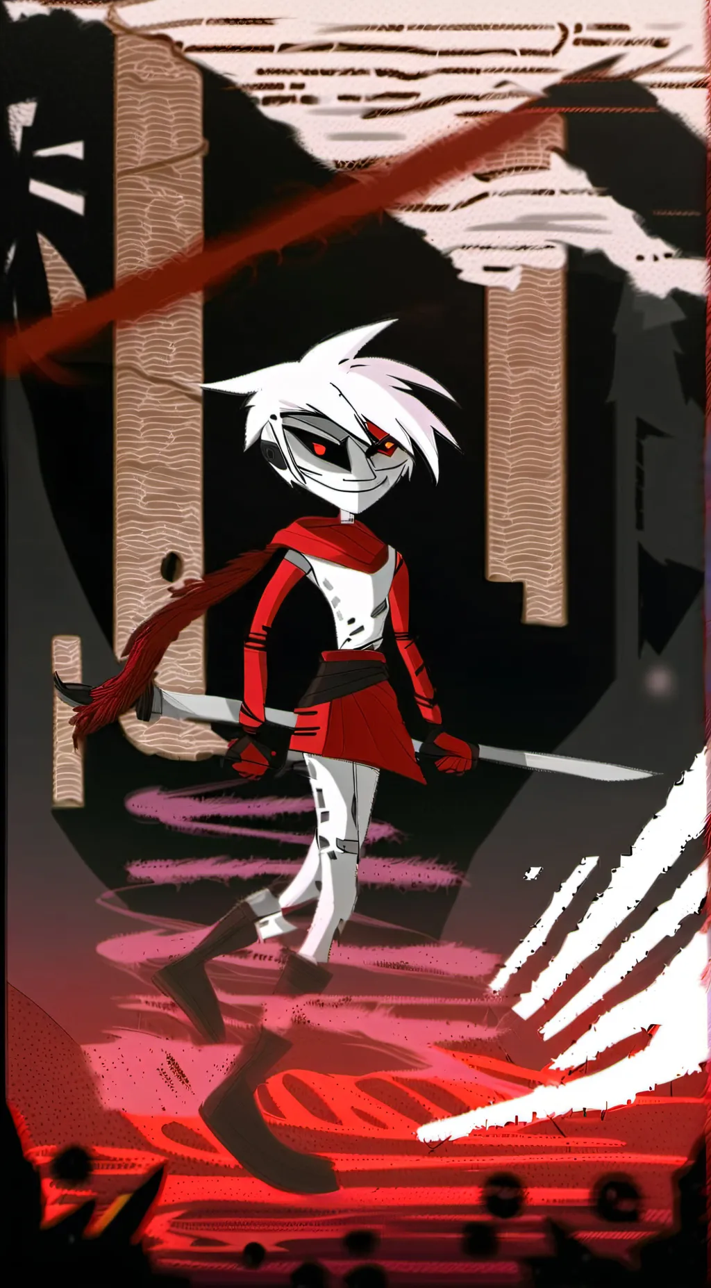 ai character: Angel dust  background