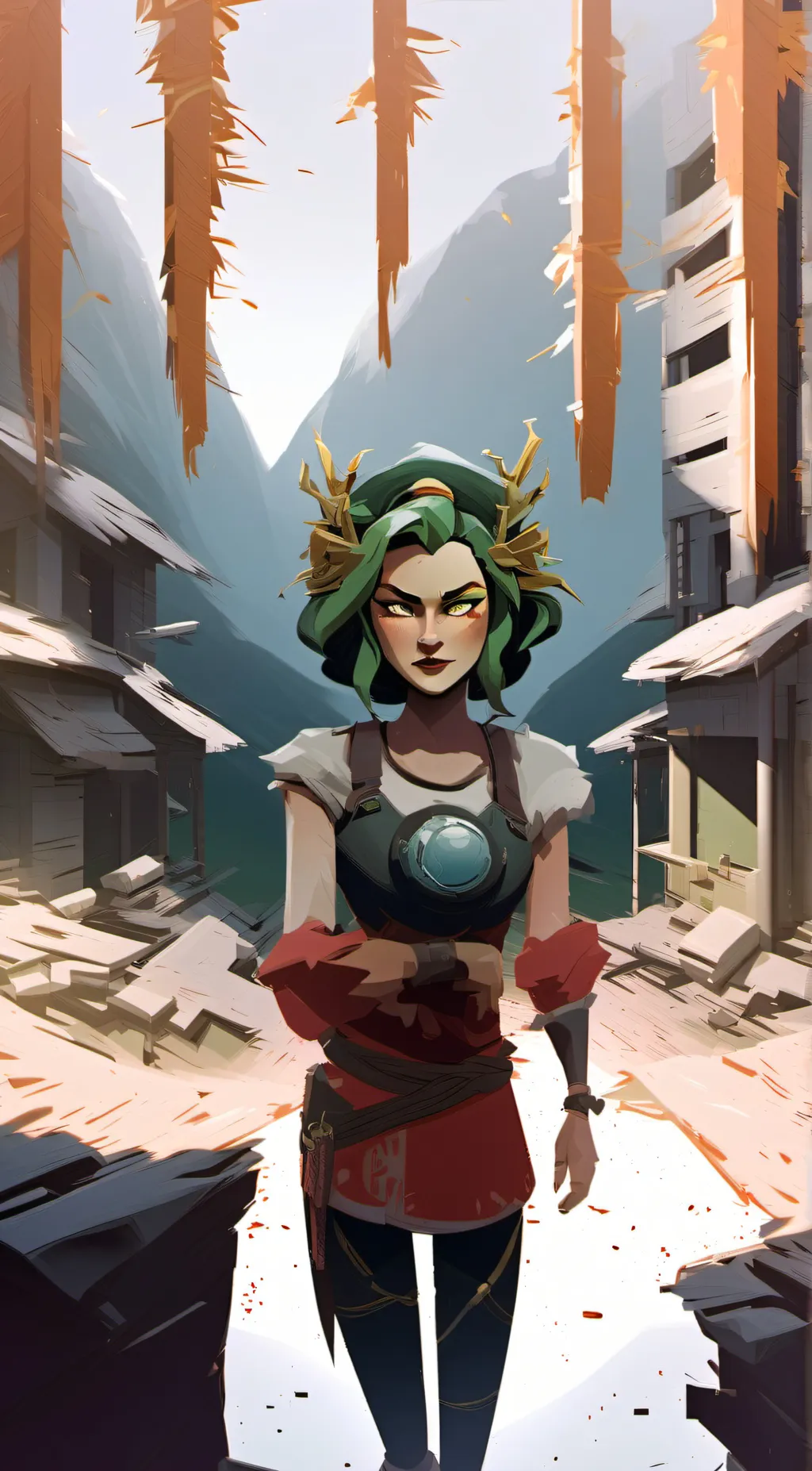 ai character: Medusa background