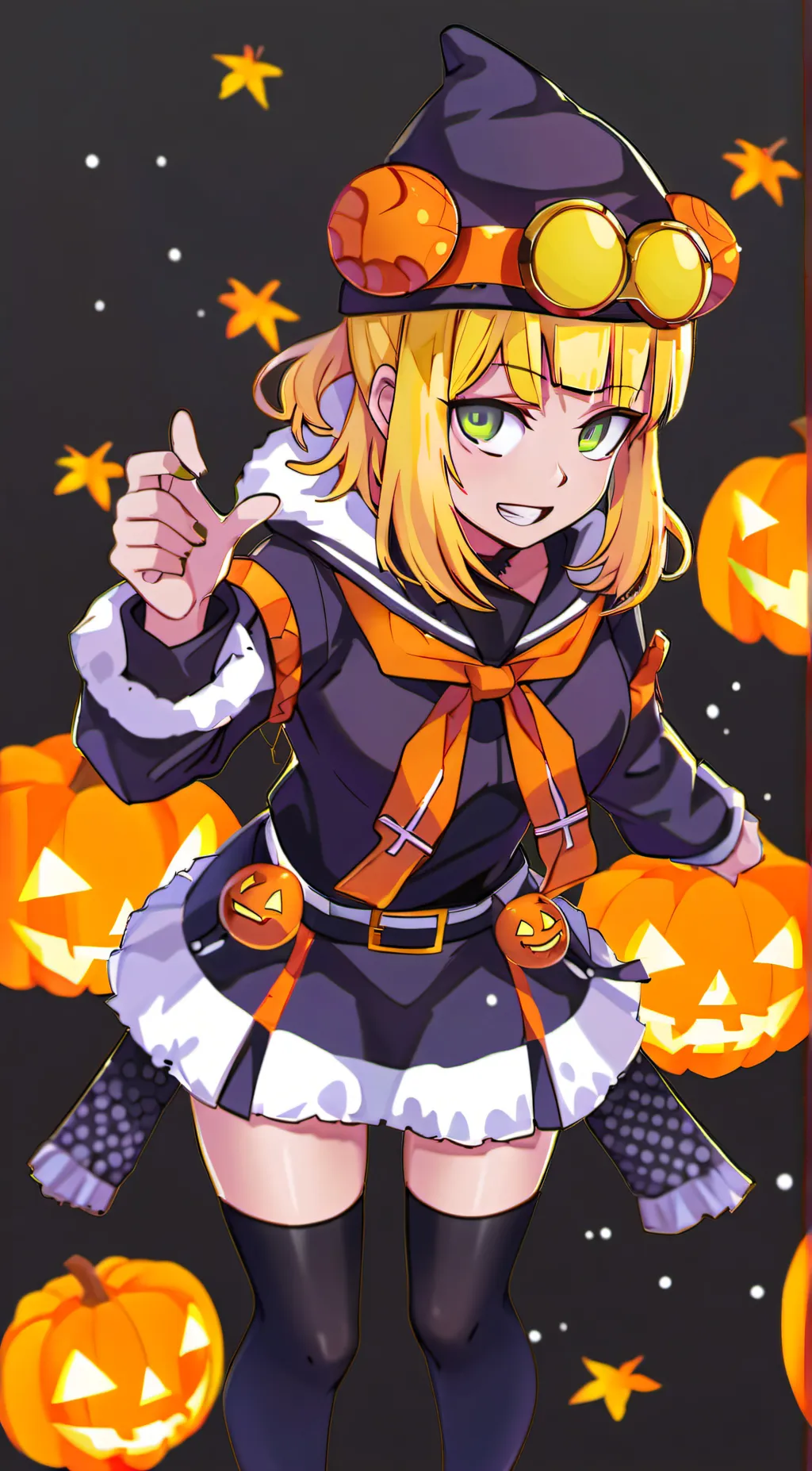 ai character: Halloween toga background