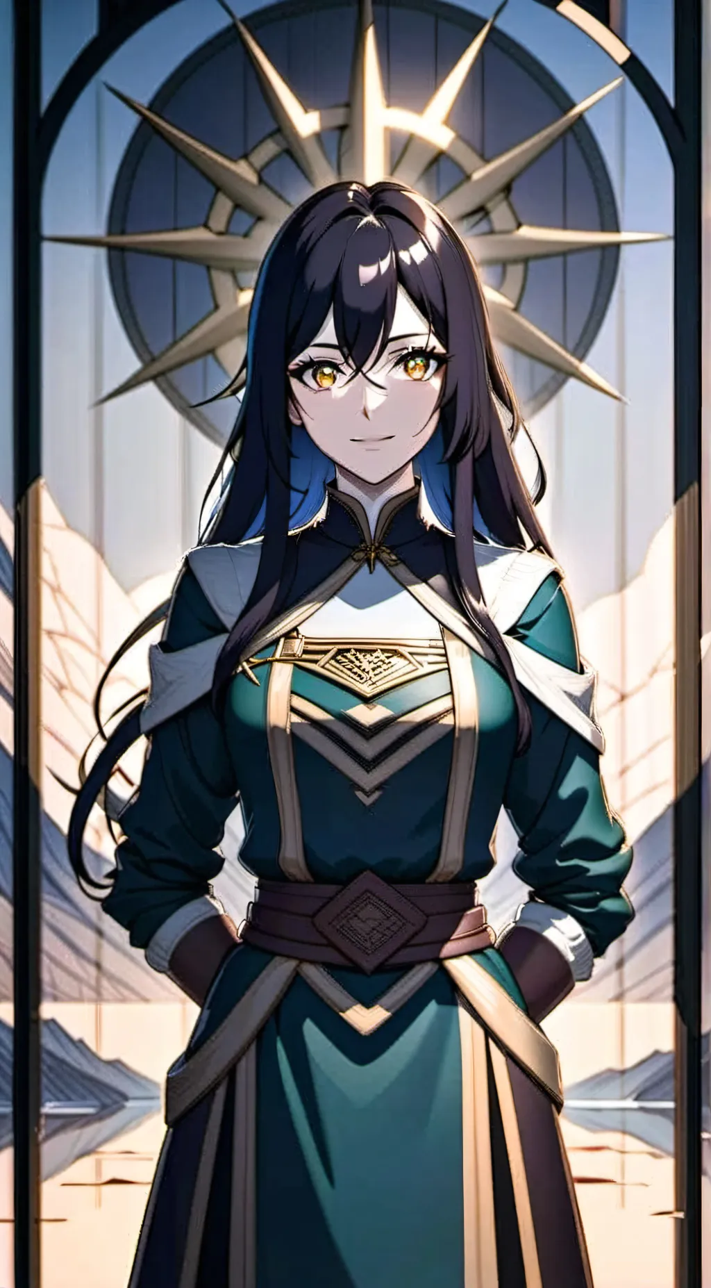 ai character: meisterin albedo background