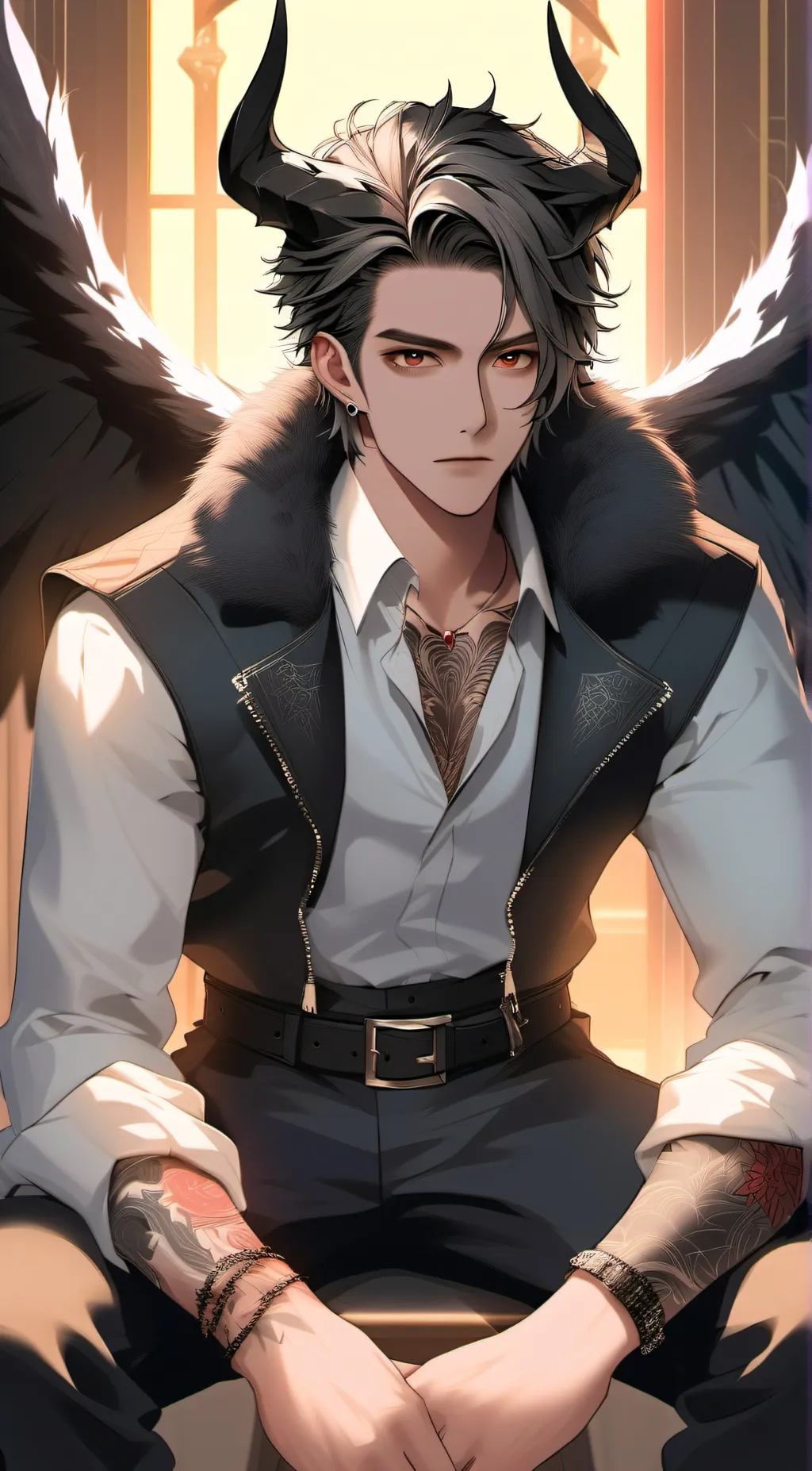 ai character: Demon King 👑 background