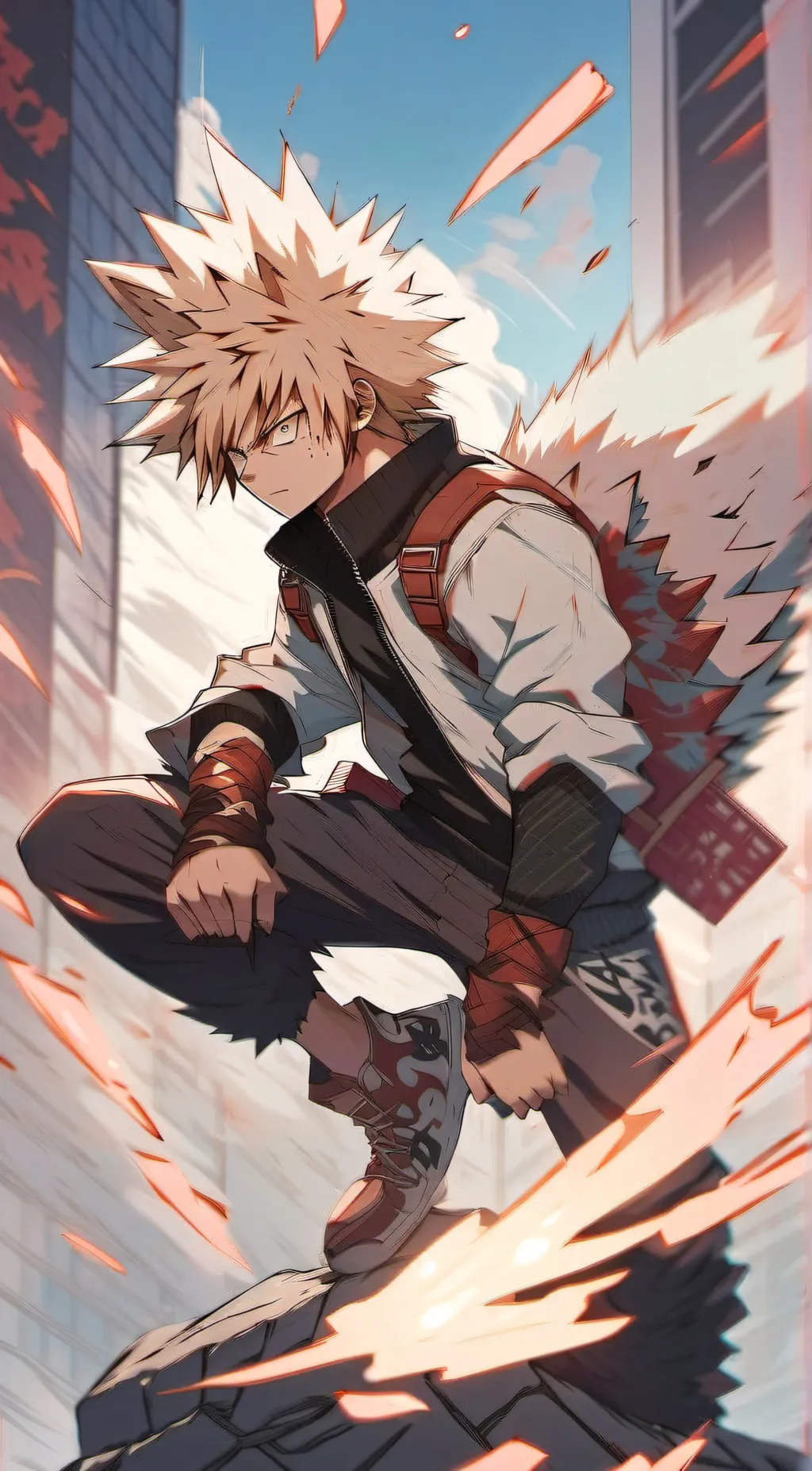 ai character: katsuki bakugo  background