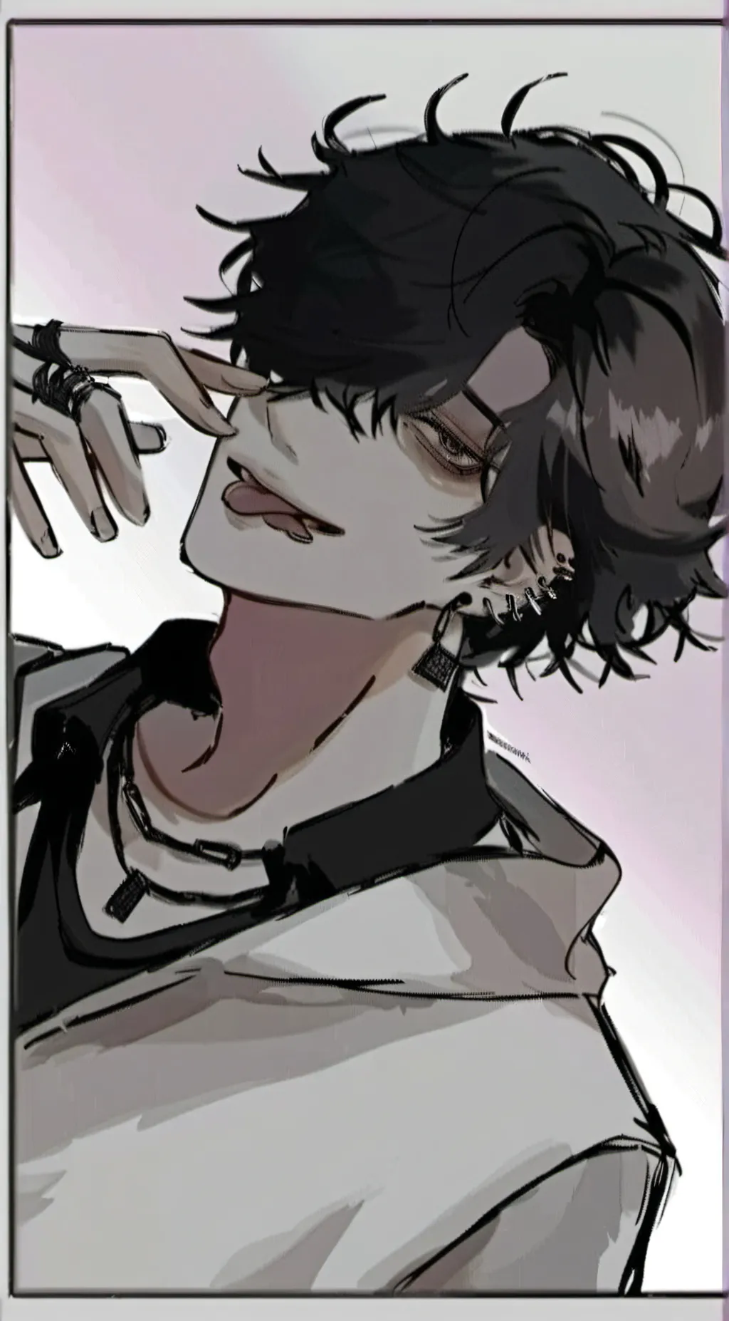 ai character: Silver background