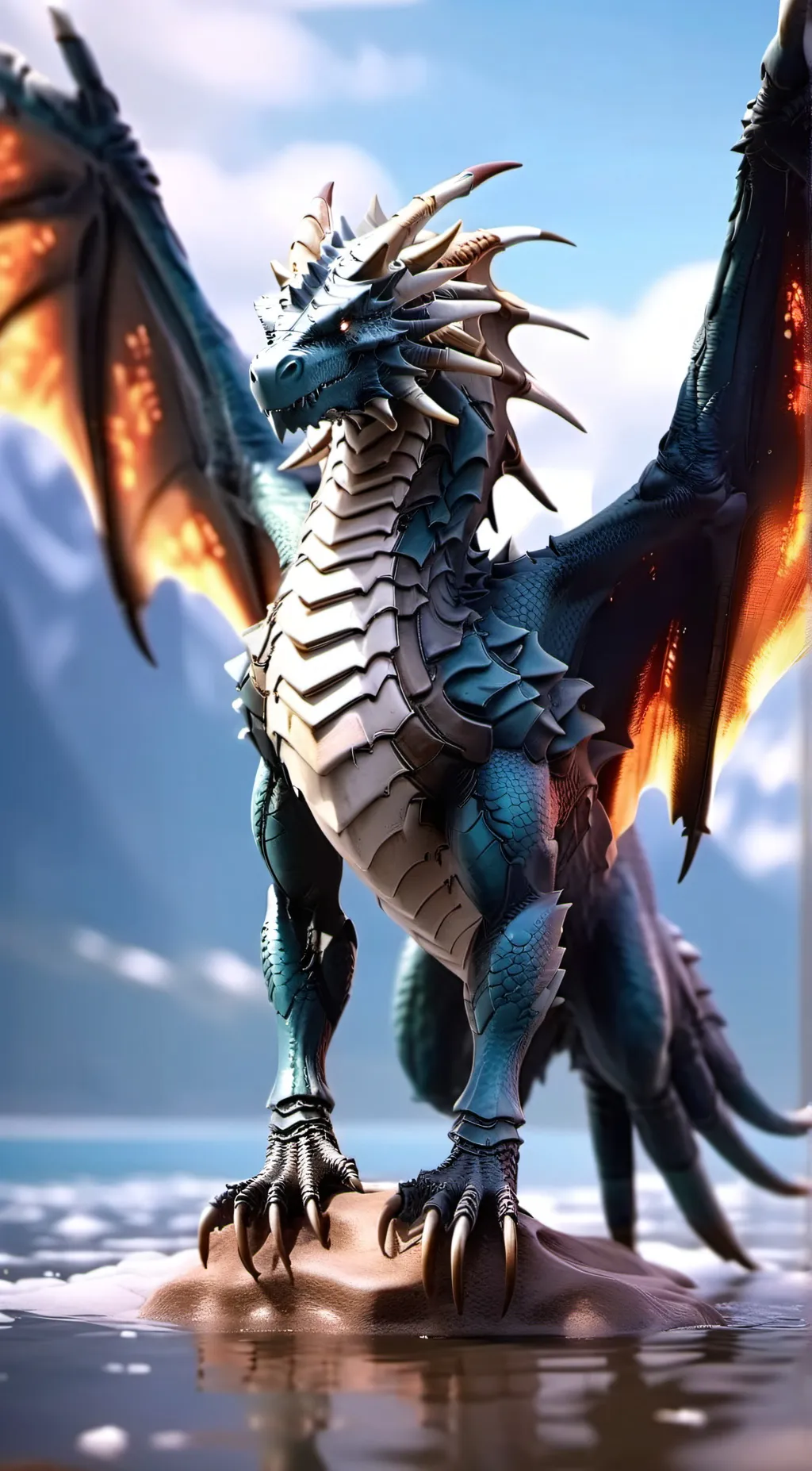 ai character: winter background